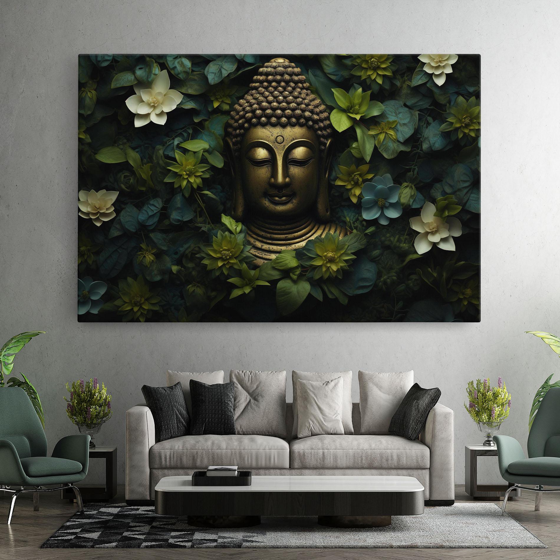 Leinwandbild Lotus Flower Buddha mockup 7
