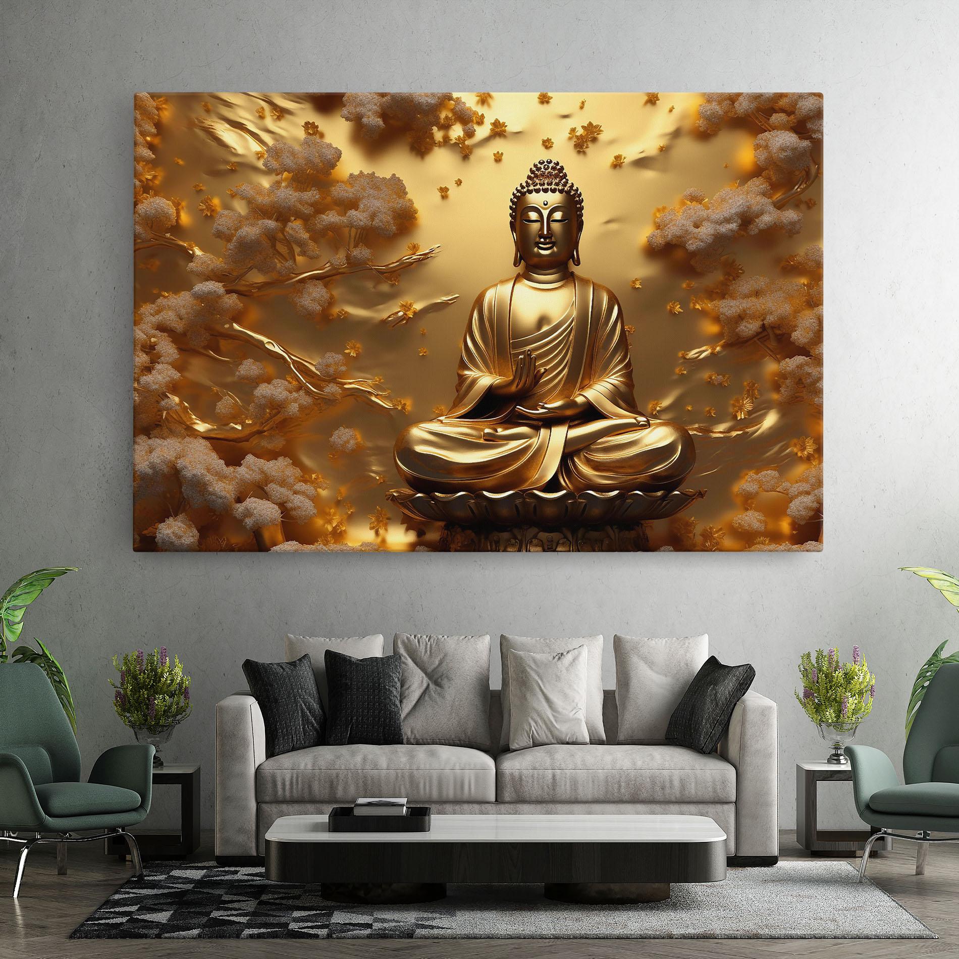 Leinwandbild Strong Gold Buddha mockup 7