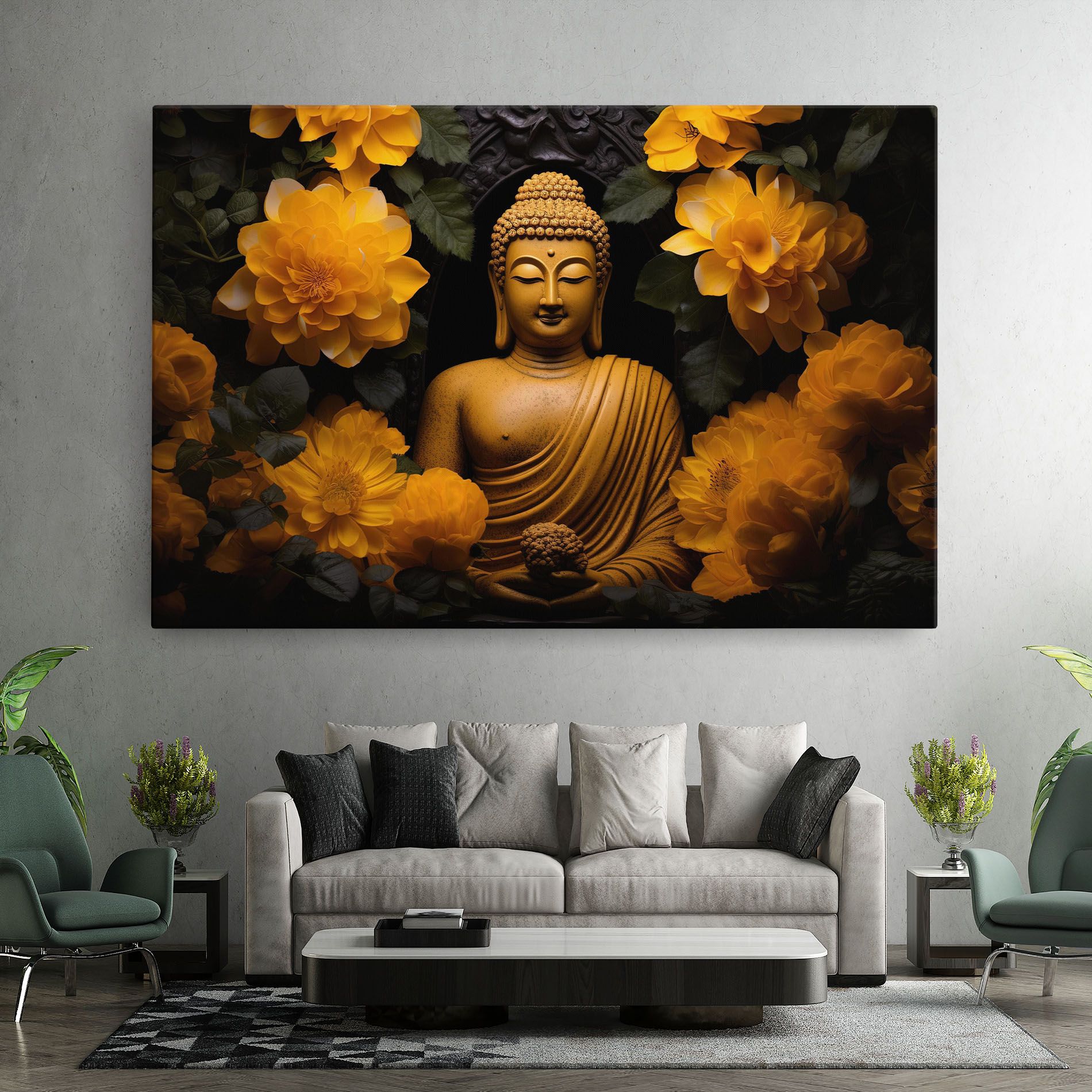 Vecteezy_buddha Statue Surrounded By Yellow Flowers Ai Generated_27745002_860 mockup 7