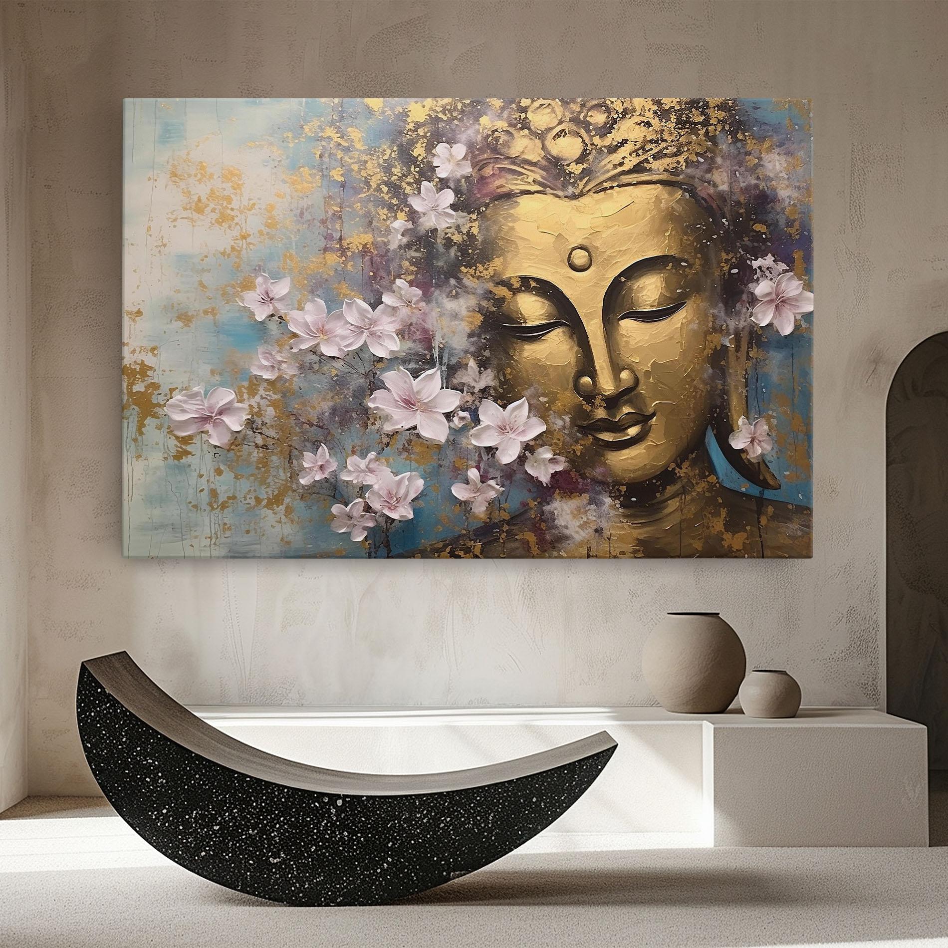 Leinwandbild Abstract Buddha Plants mockup 8