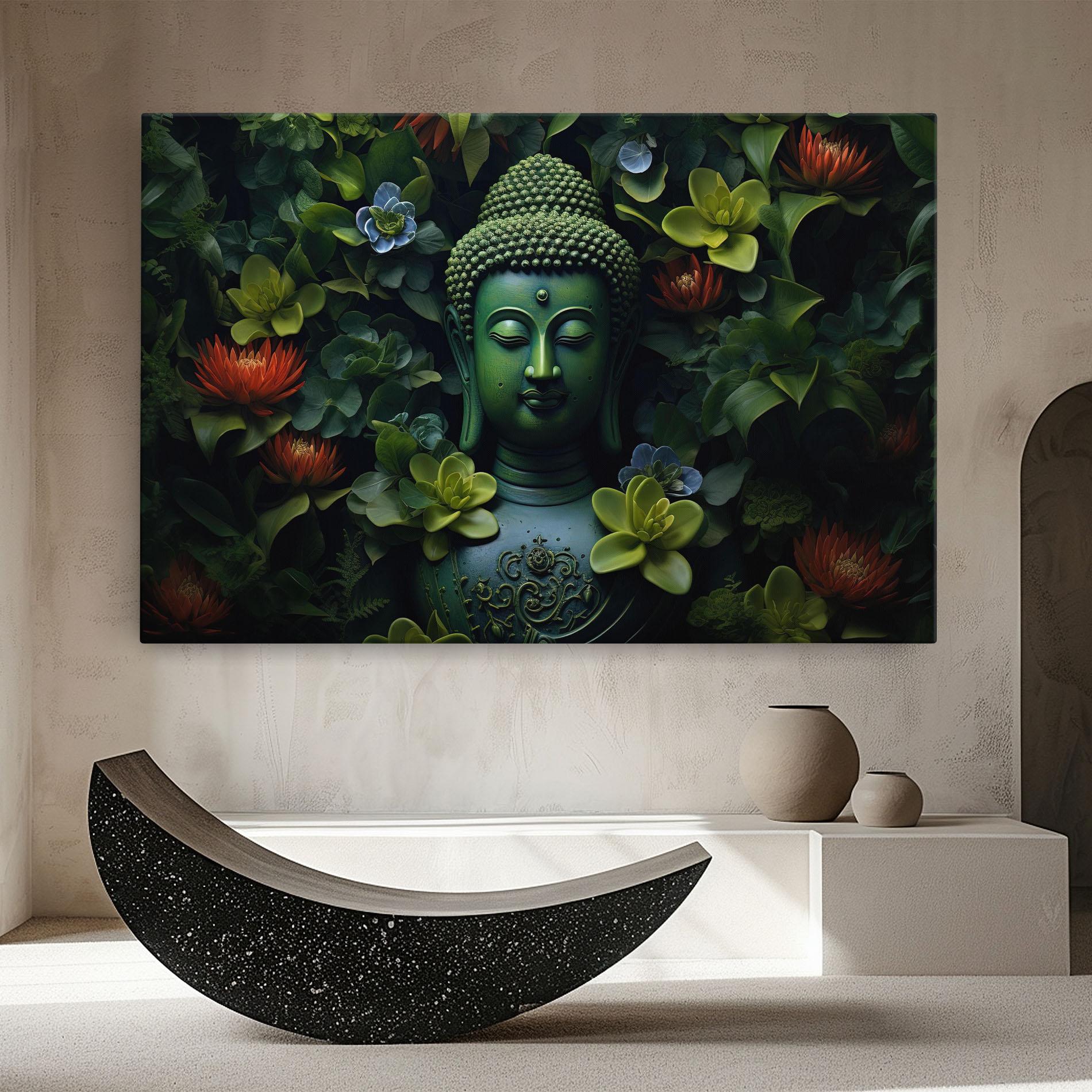 Leinwandbild Blue Light Buddha mockup 8