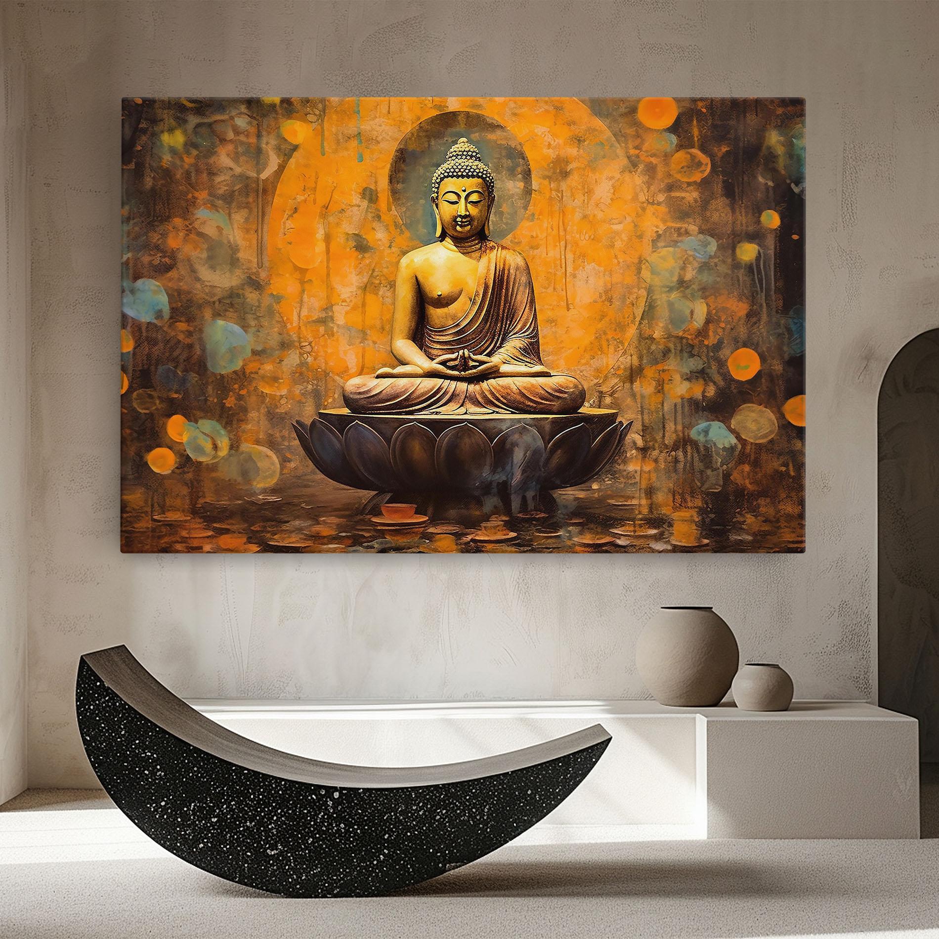 Leinwandbild Buddha Floating Art mockup 8
