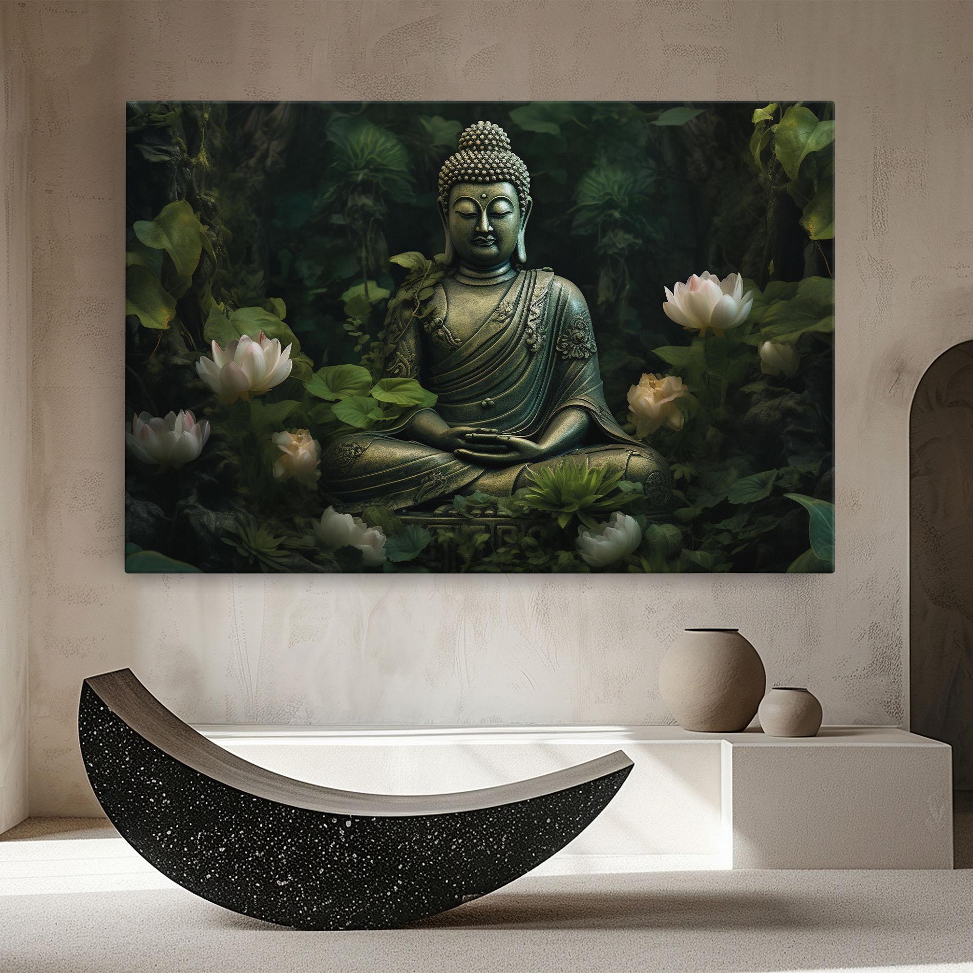 Leinwandbild Buddha Lotus Flower mockup 8