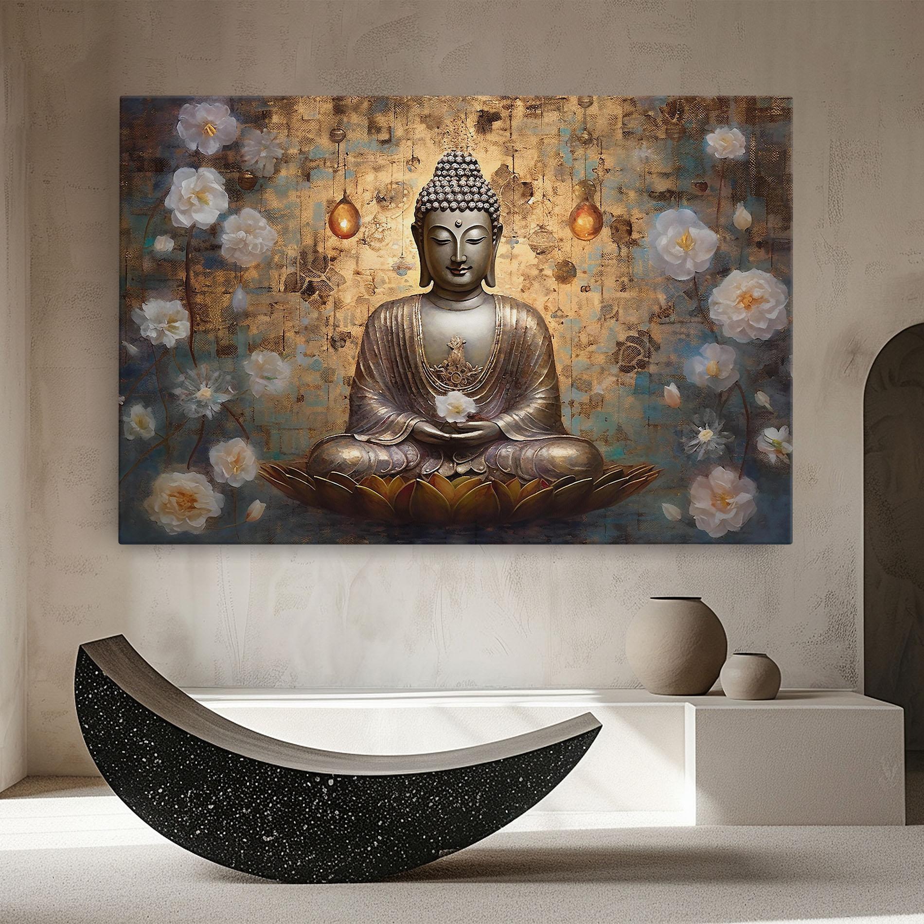 Leinwandbild Buddha Meditation Art mockup 8