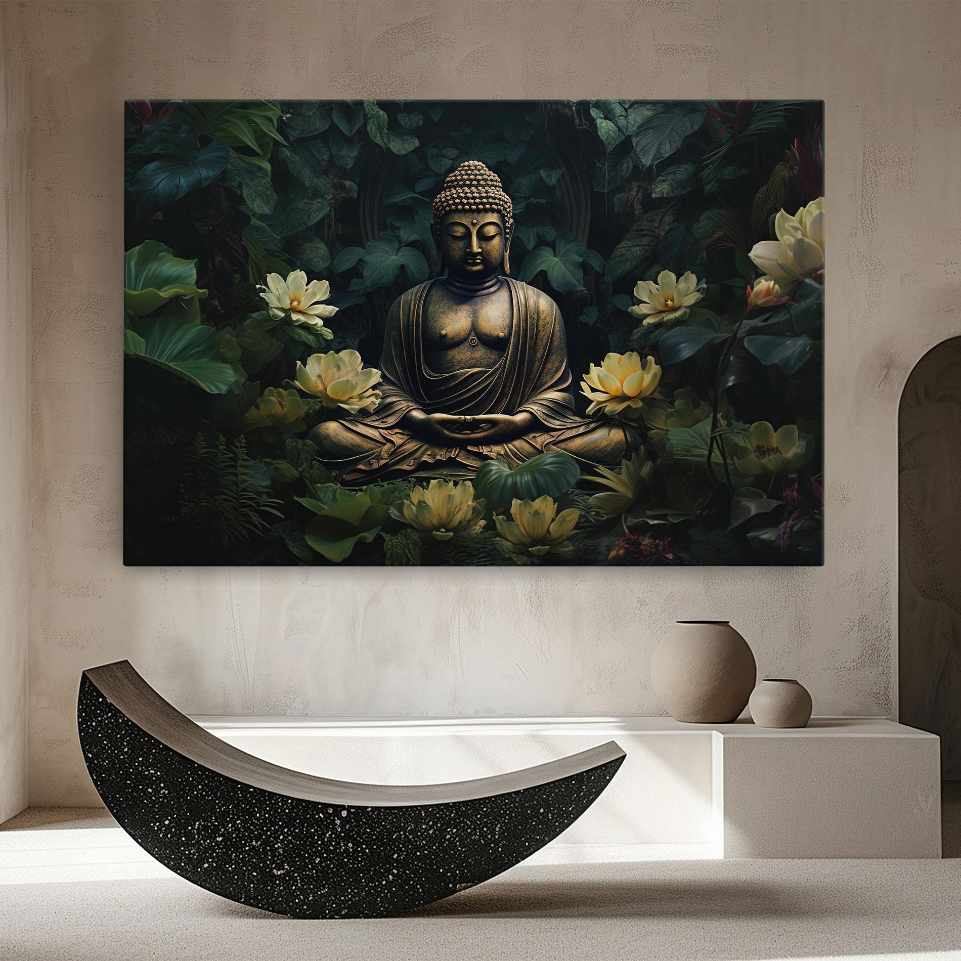 Leinwandbild Calm Buddha Art mockup 8