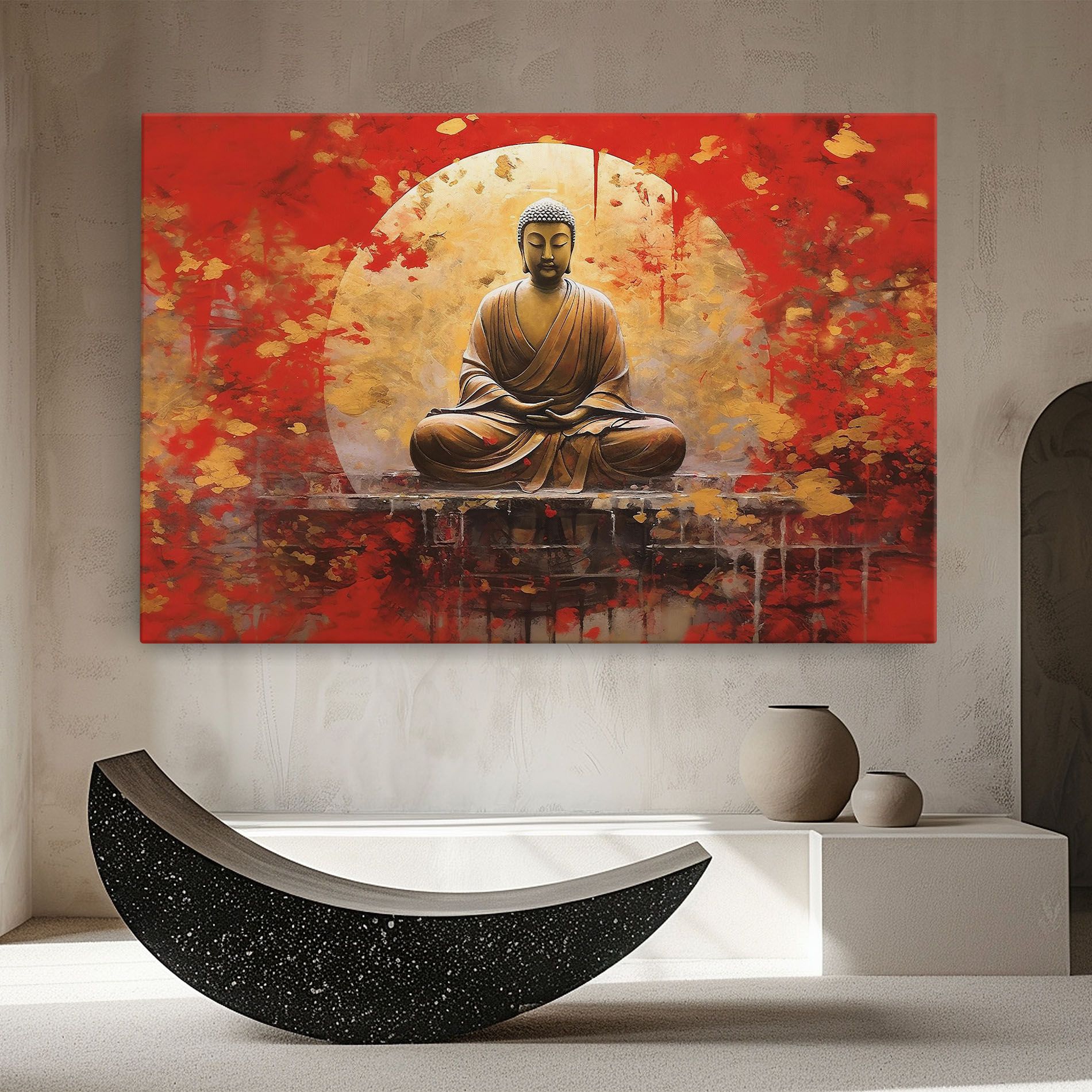 Gold Circle Buddha mockup 8