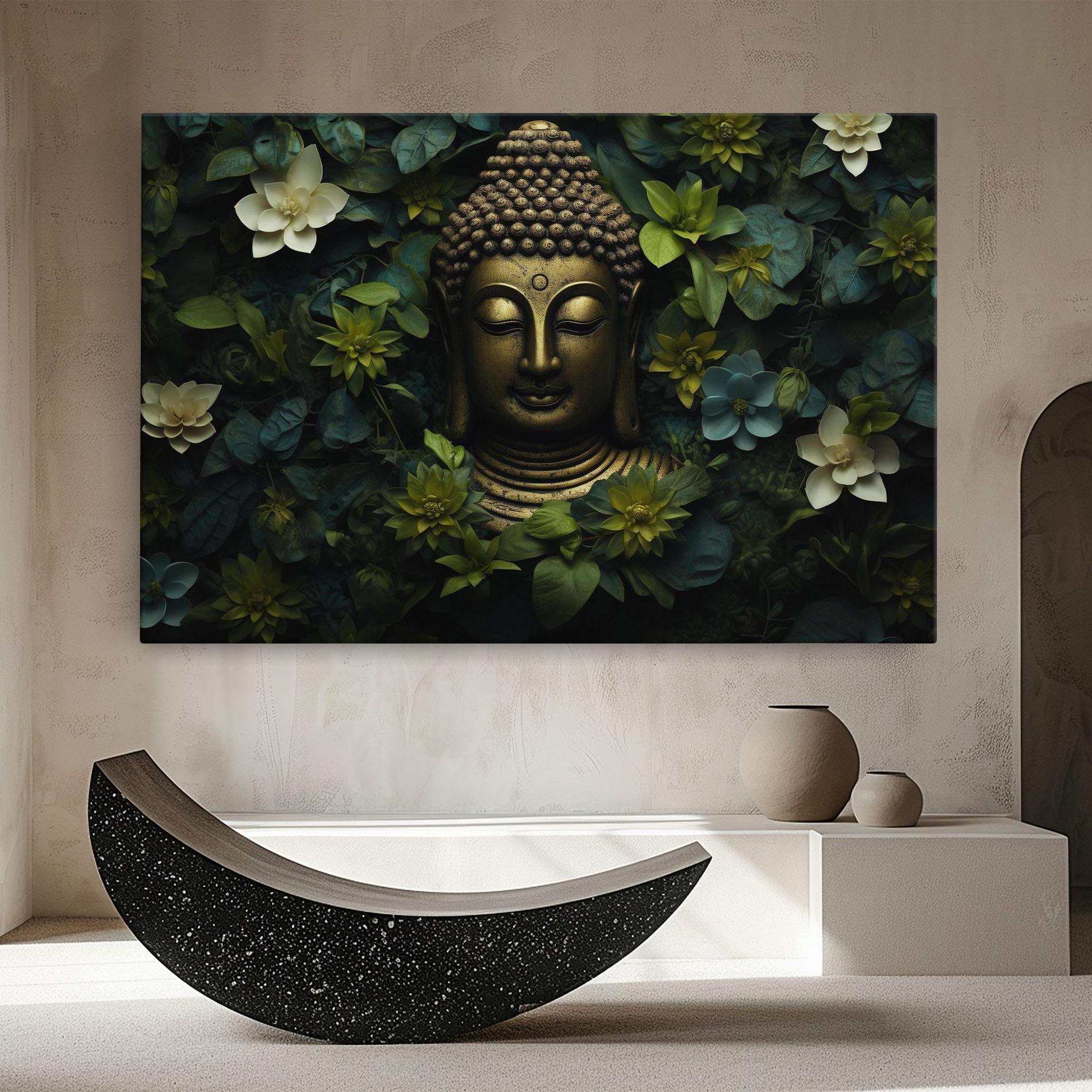 Leinwandbild Lotus Flower Buddha mockup 8