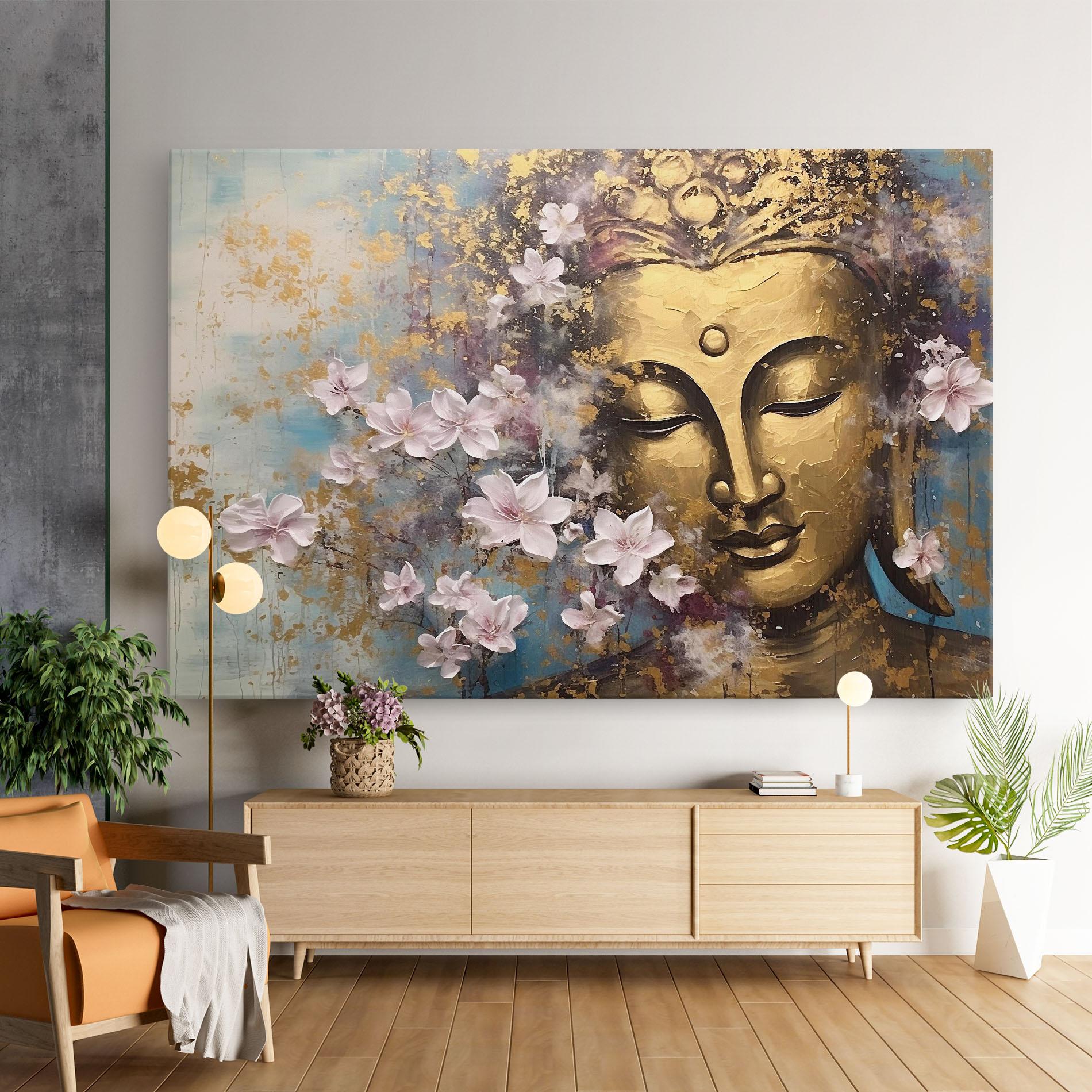 Leinwandbild Abstract Buddha Plants mockup 9