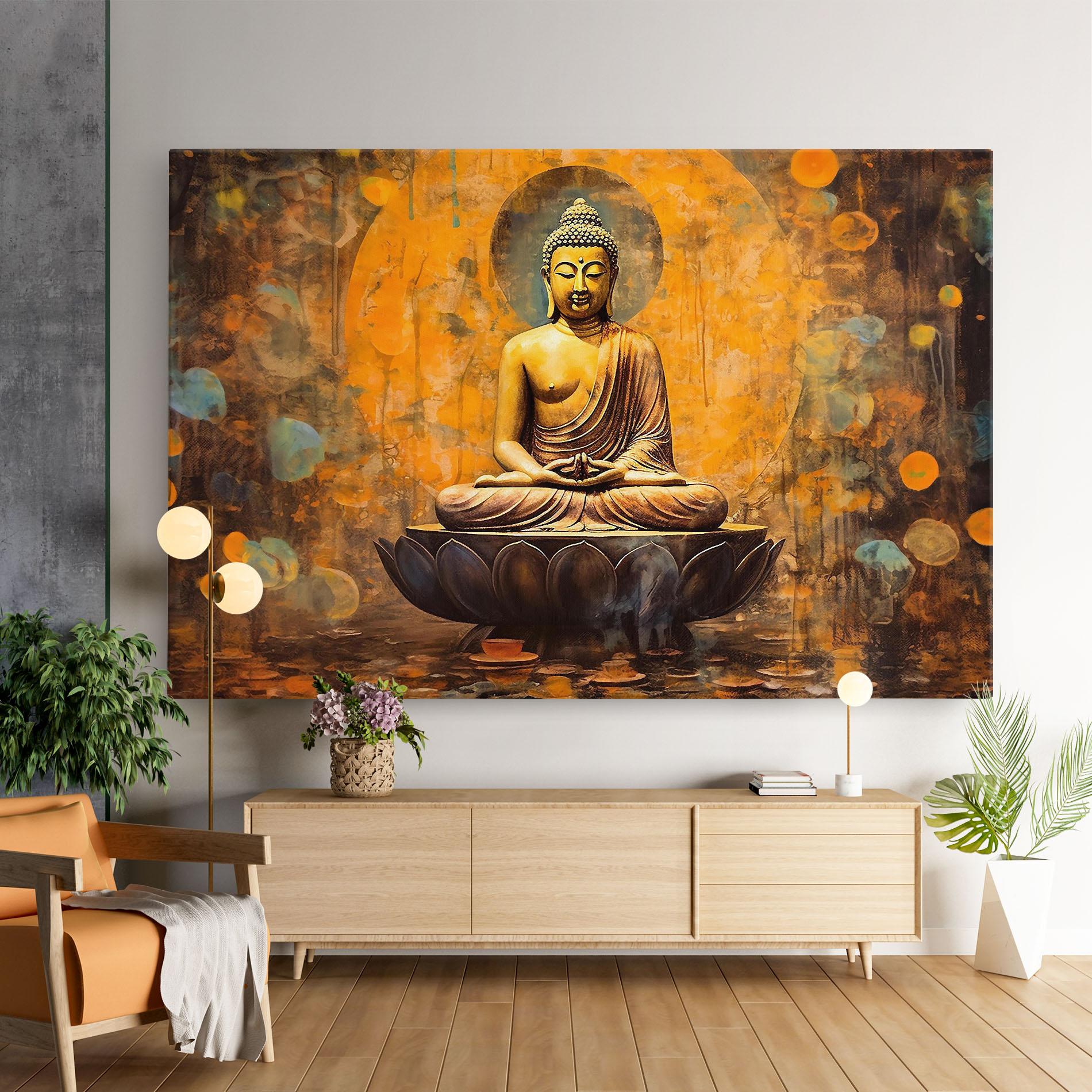 Leinwandbild Buddha Floating Art mockup 9