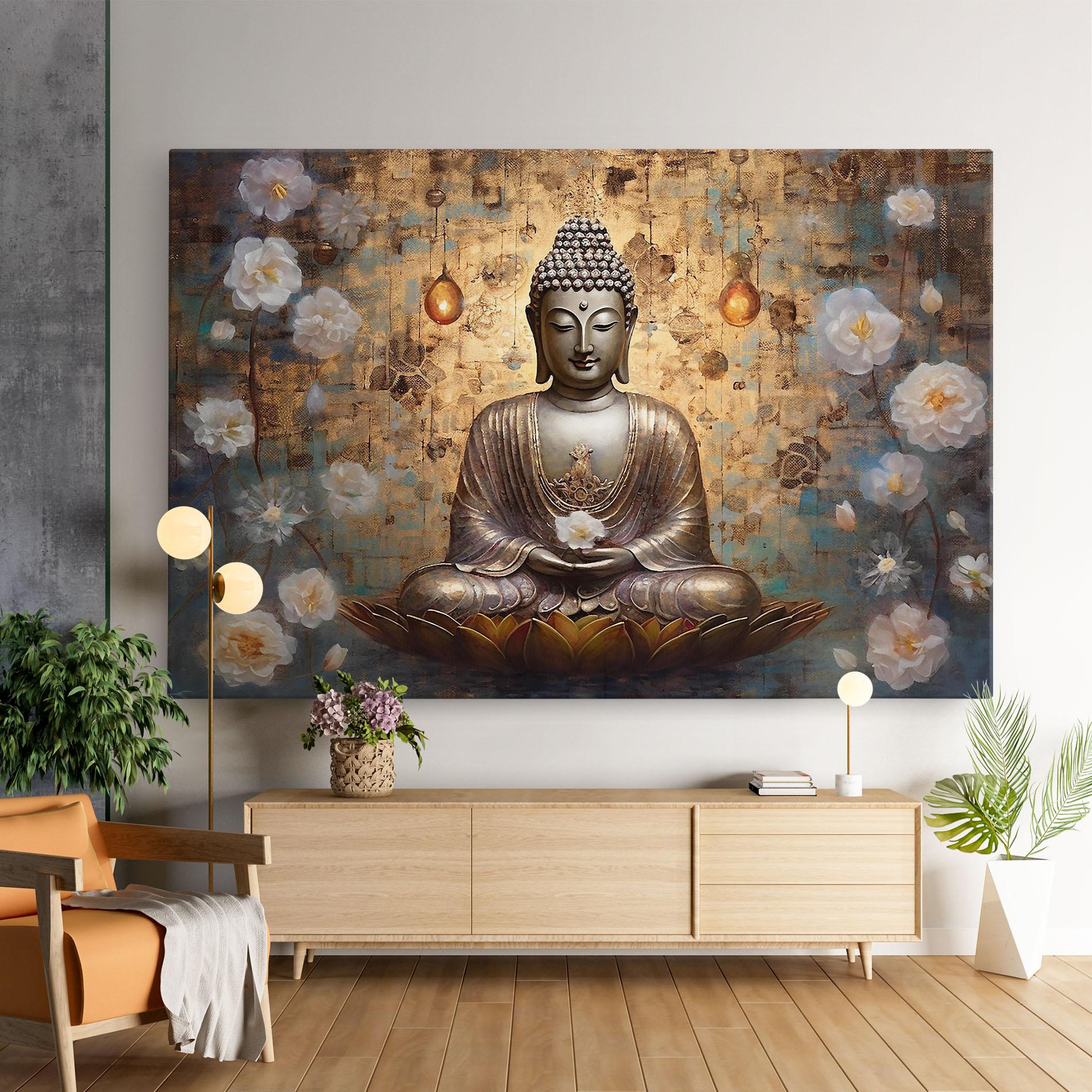 Leinwandbild Buddha Meditation Art mockup 9