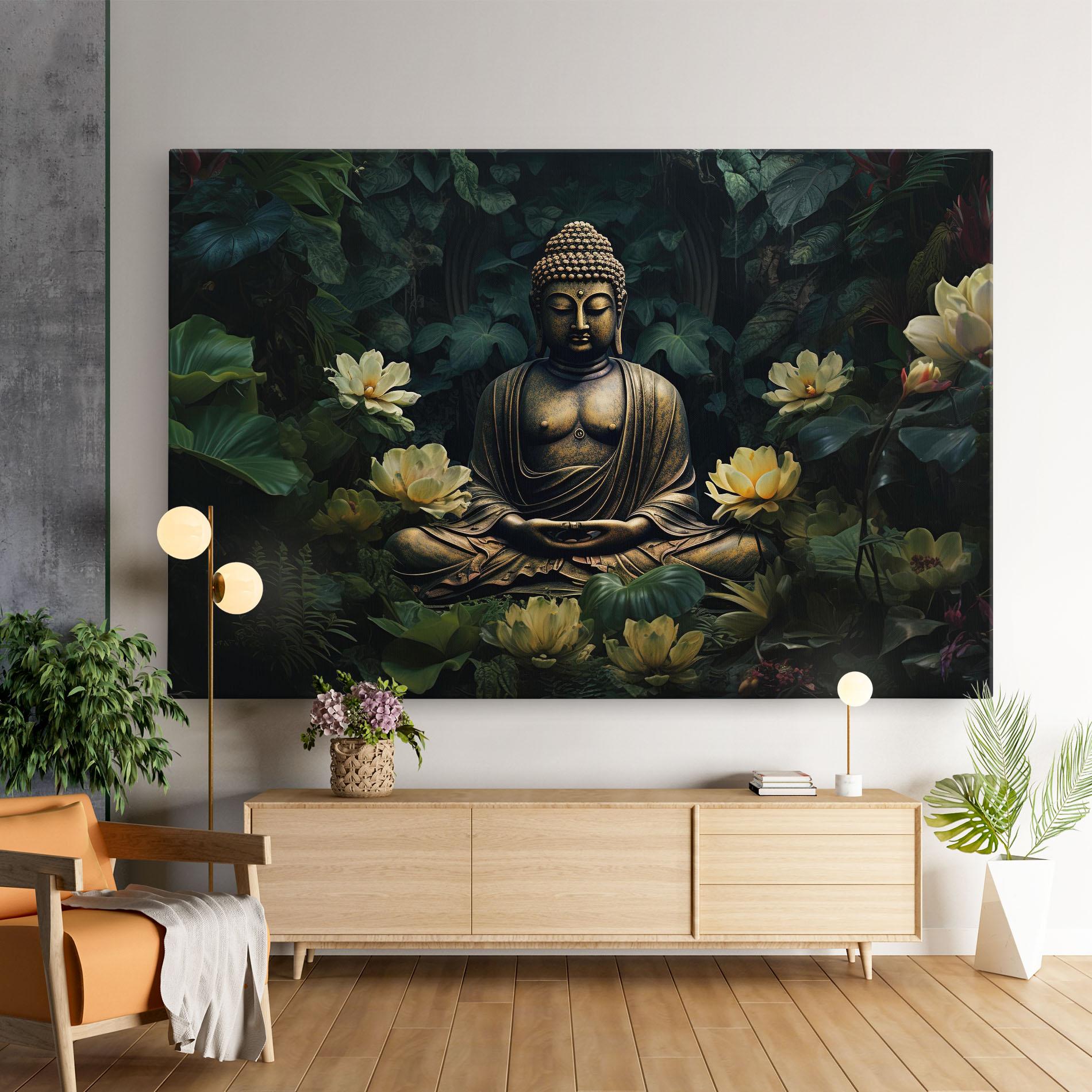 Leinwandbild Calm Buddha Art mockup 9