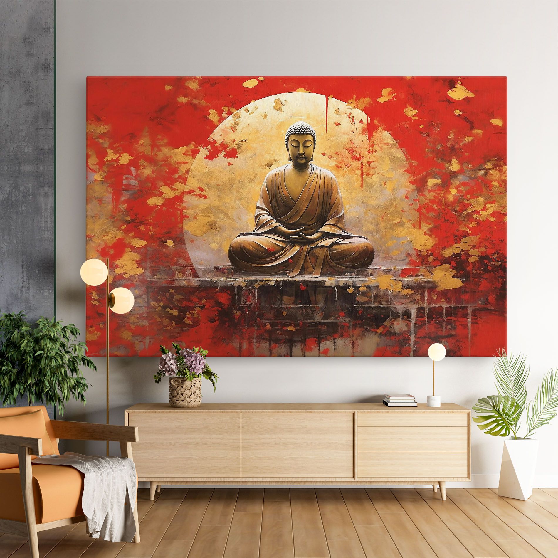 Gold Circle Buddha mockup 9