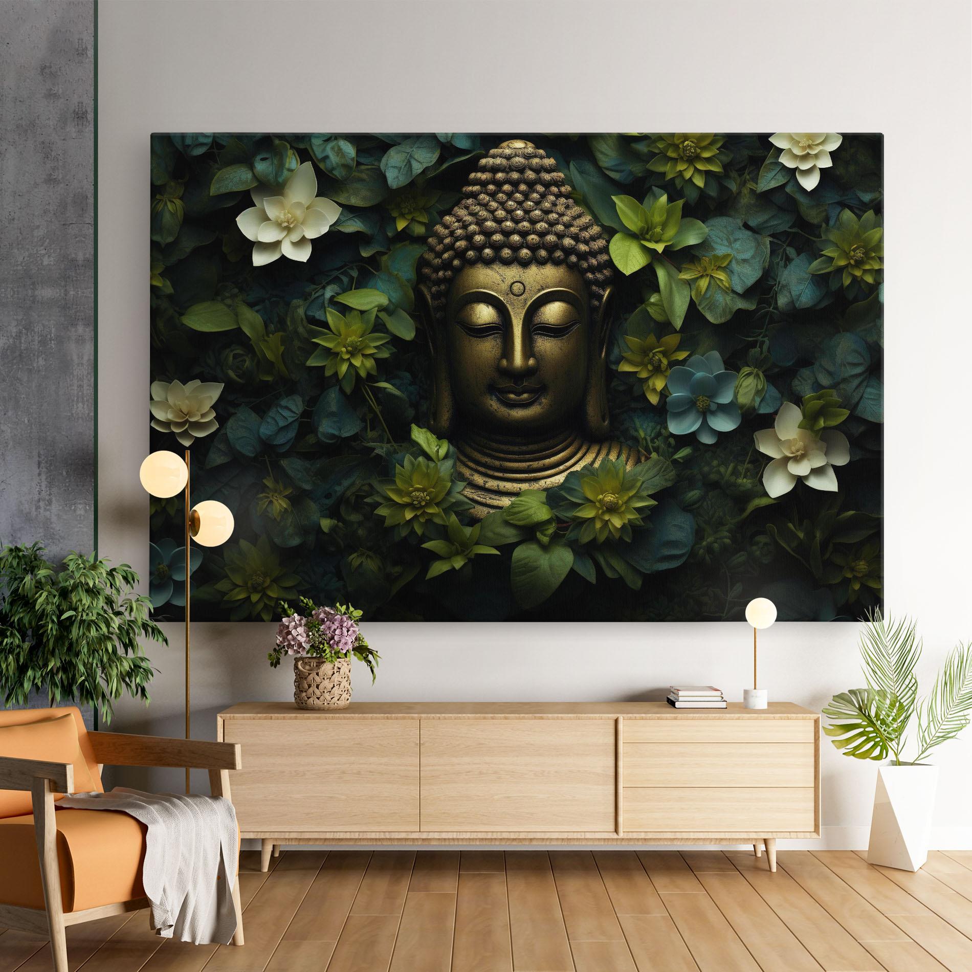 Leinwandbild Lotus Flower Buddha mockup 9
