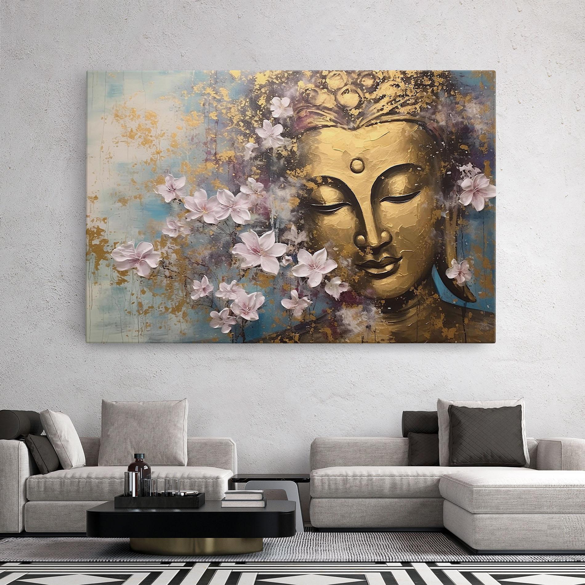 Leinwandbild Abstract Buddha Plants mockup 2