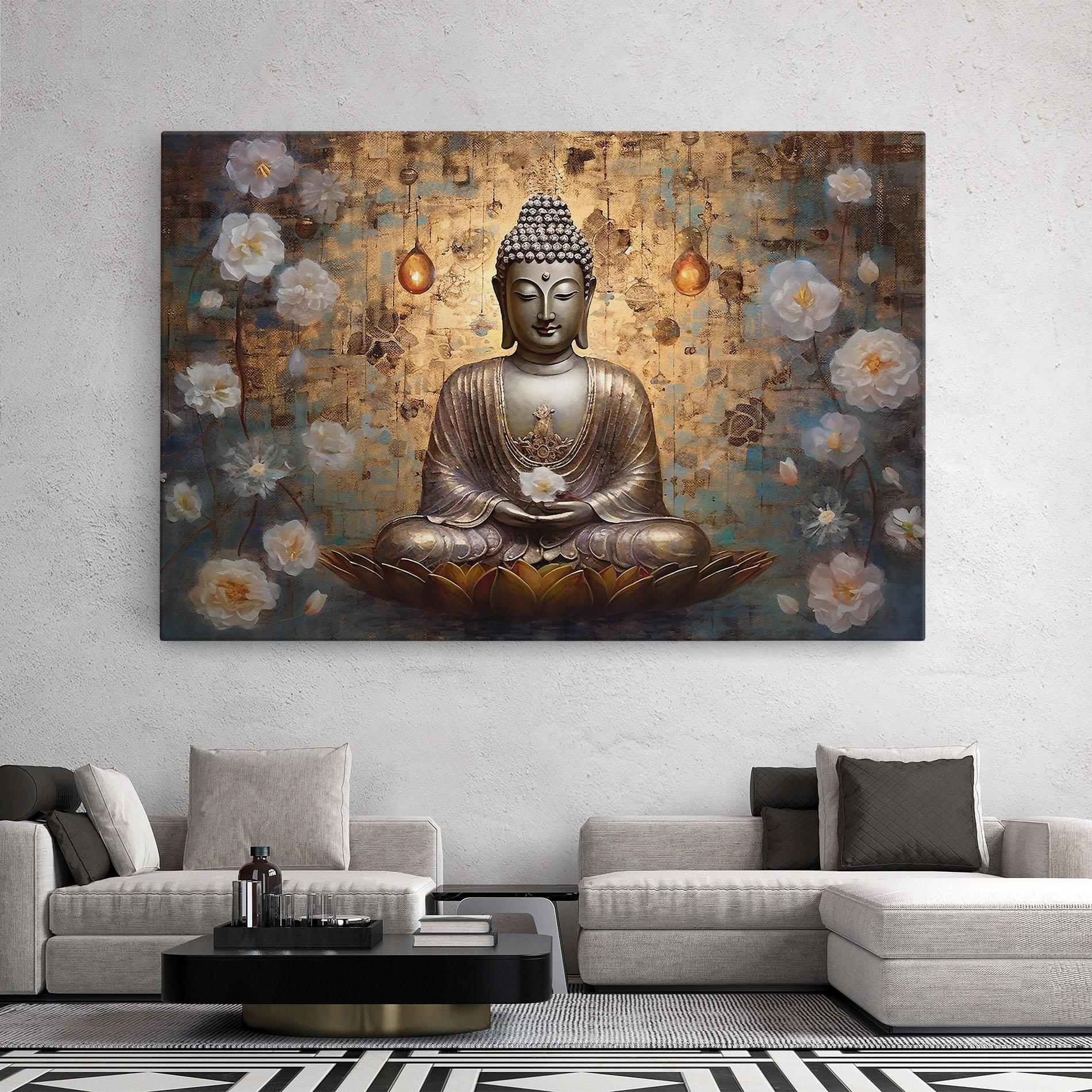 Leinwandbild Buddha Meditation Art mockup 2