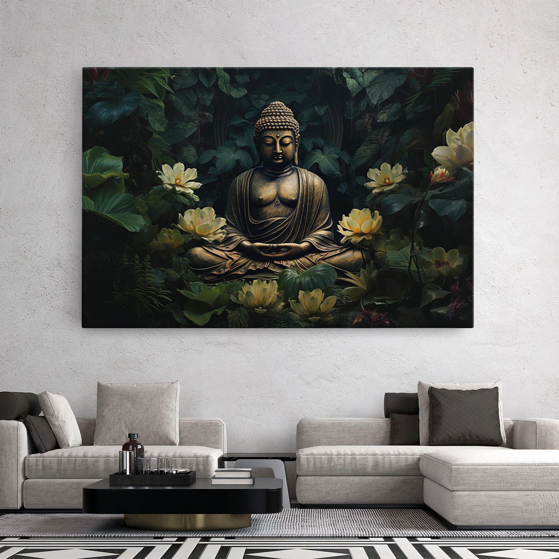 Leinwandbild Calm Buddha Art mockup 2