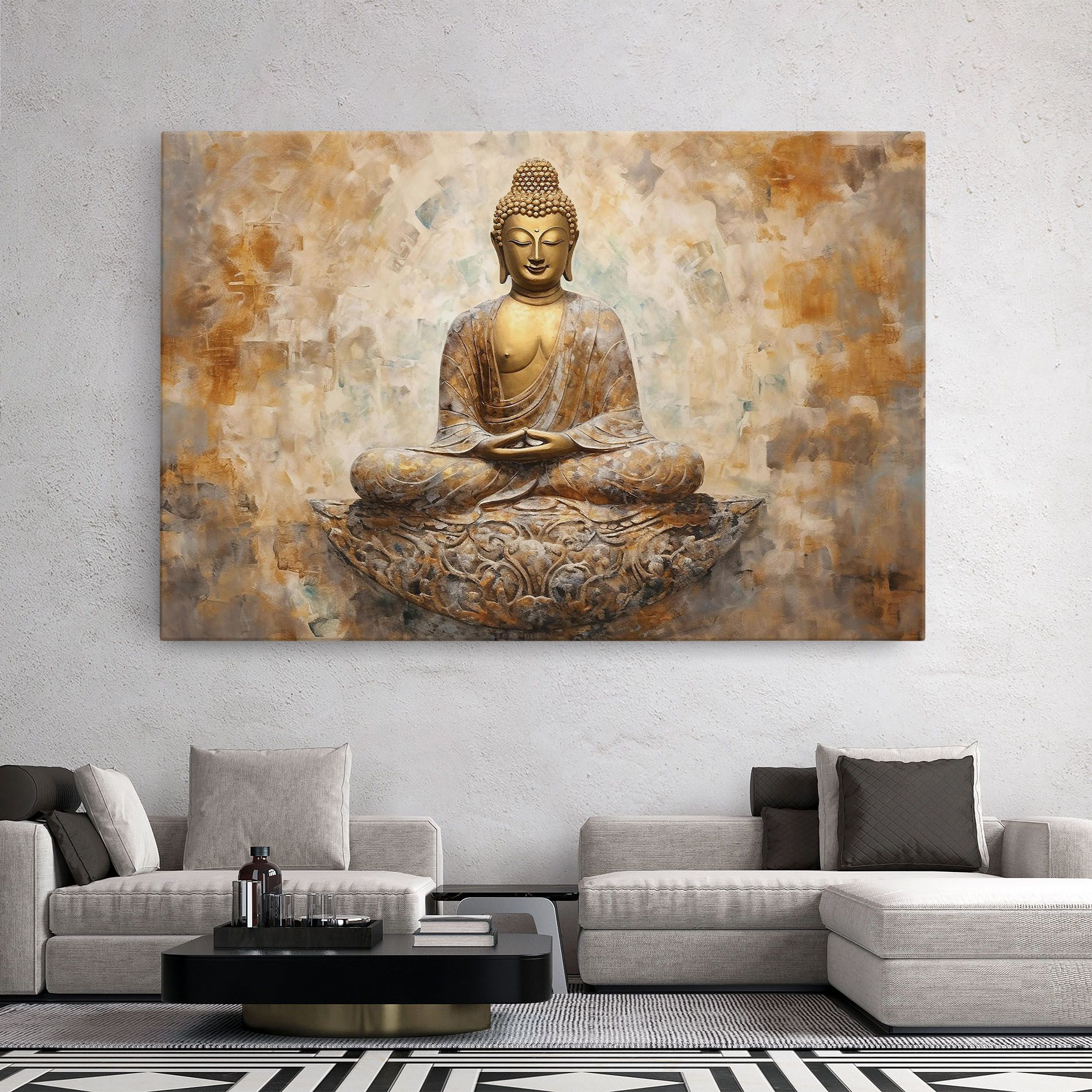 Cream Buddha Art mockup 2