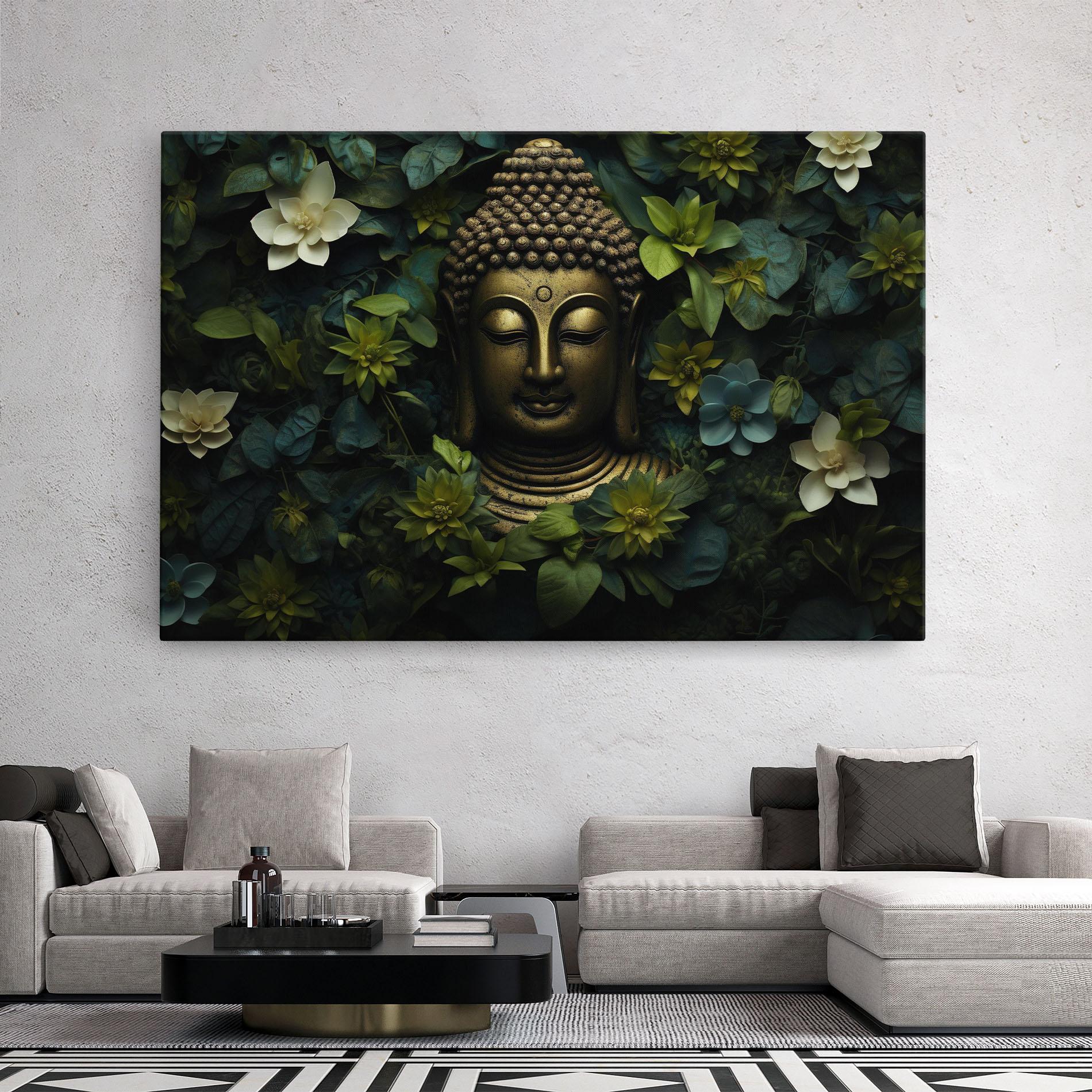 Leinwandbild Lotus Flower Buddha mockup 2