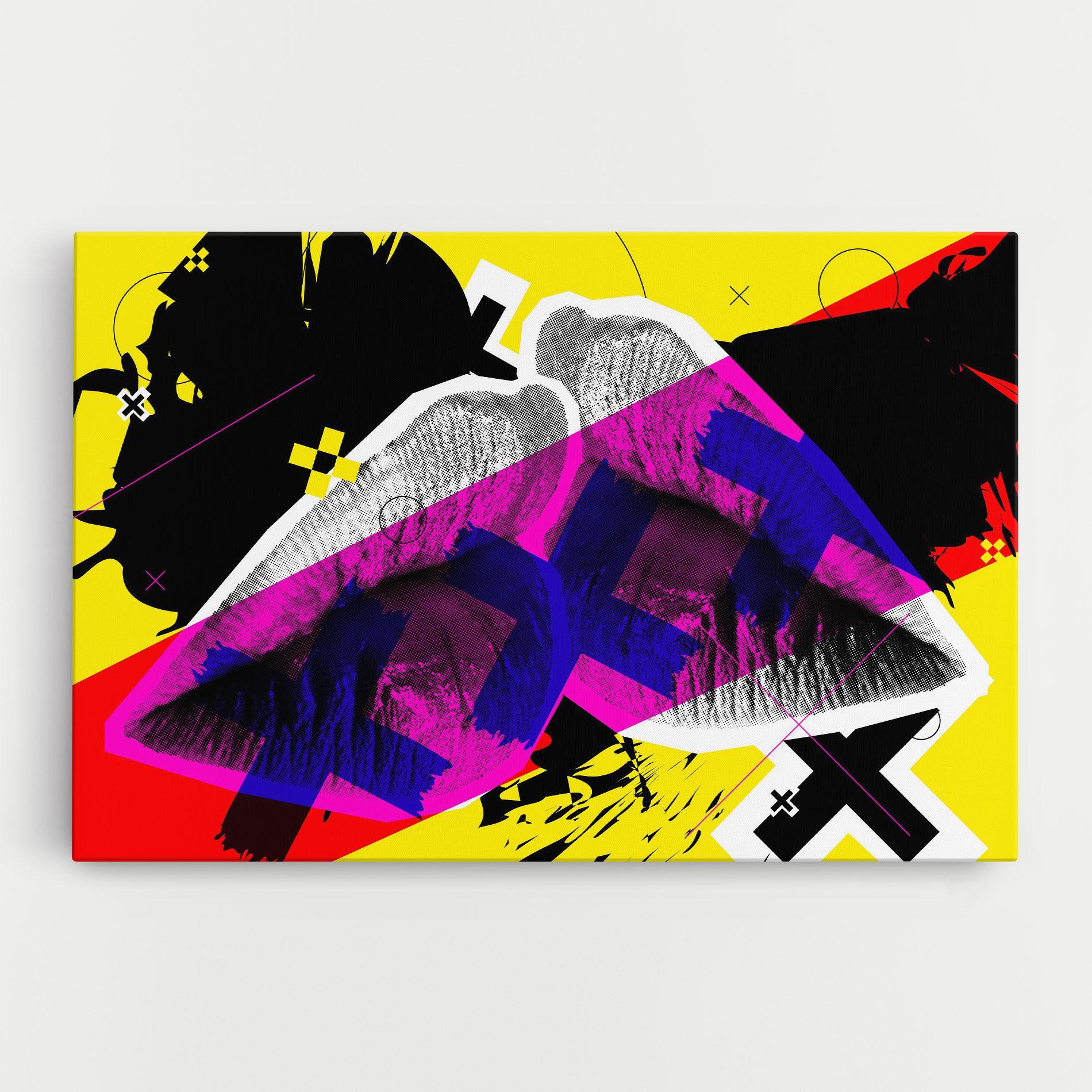 Leinwandbild Lips Purple Light mockup 0