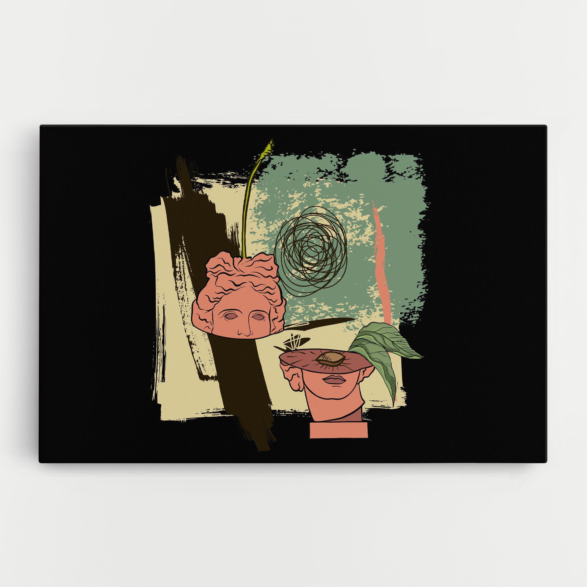 Leinwandbild Statue Fruit mockup 0