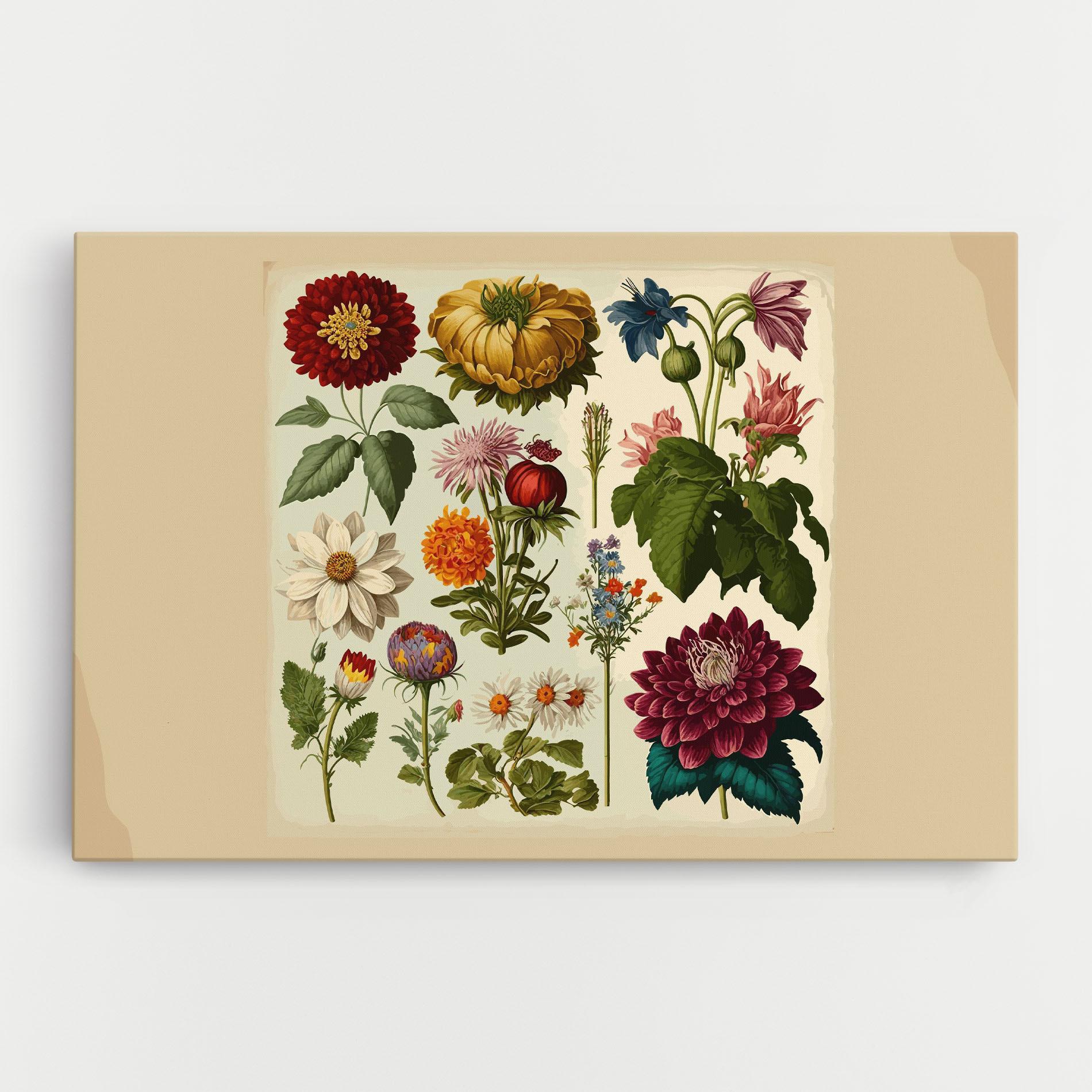 Leinwandbild Vintage Botanical mockup 0