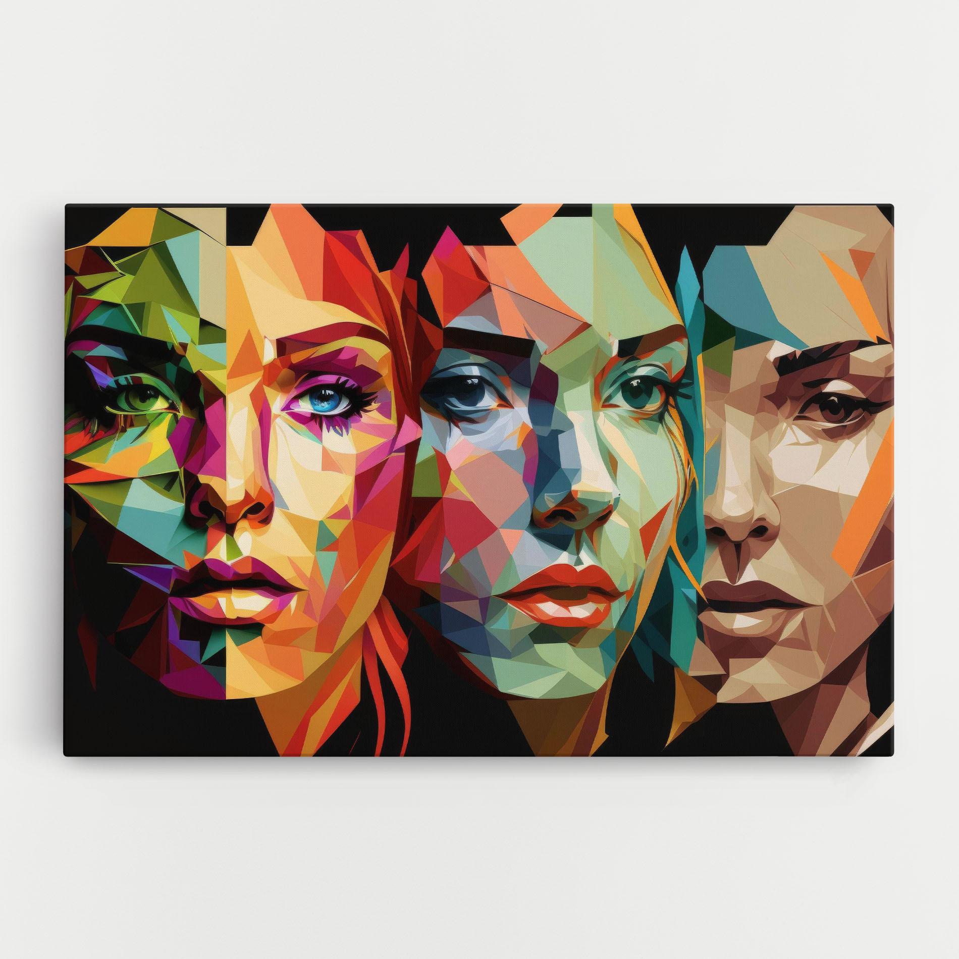 Leinwandbild Women Face Collage mockup 0