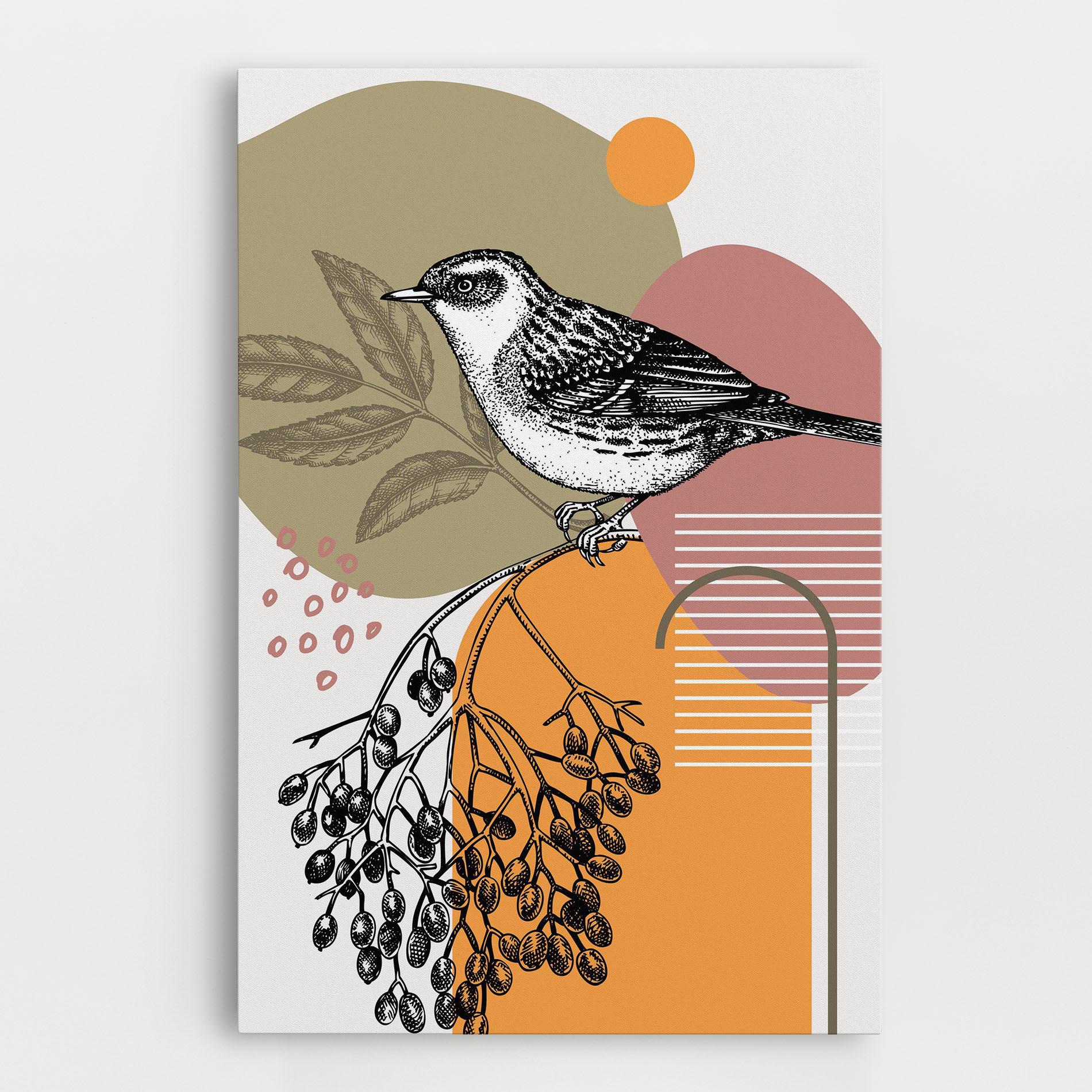 Leinwandbild Bird Collage mockup 0