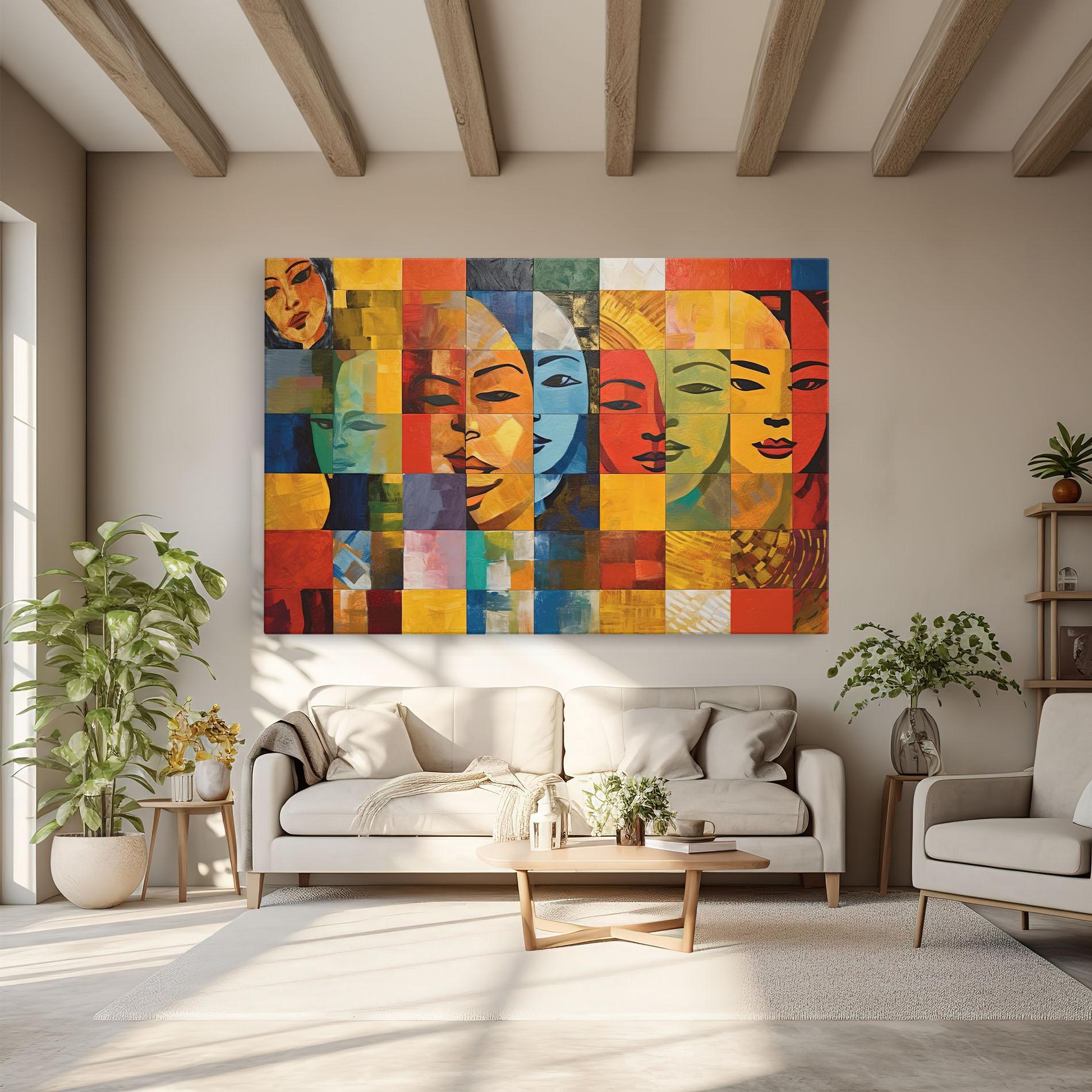 Leinwandbild Abstract Concept Collage mockup 6