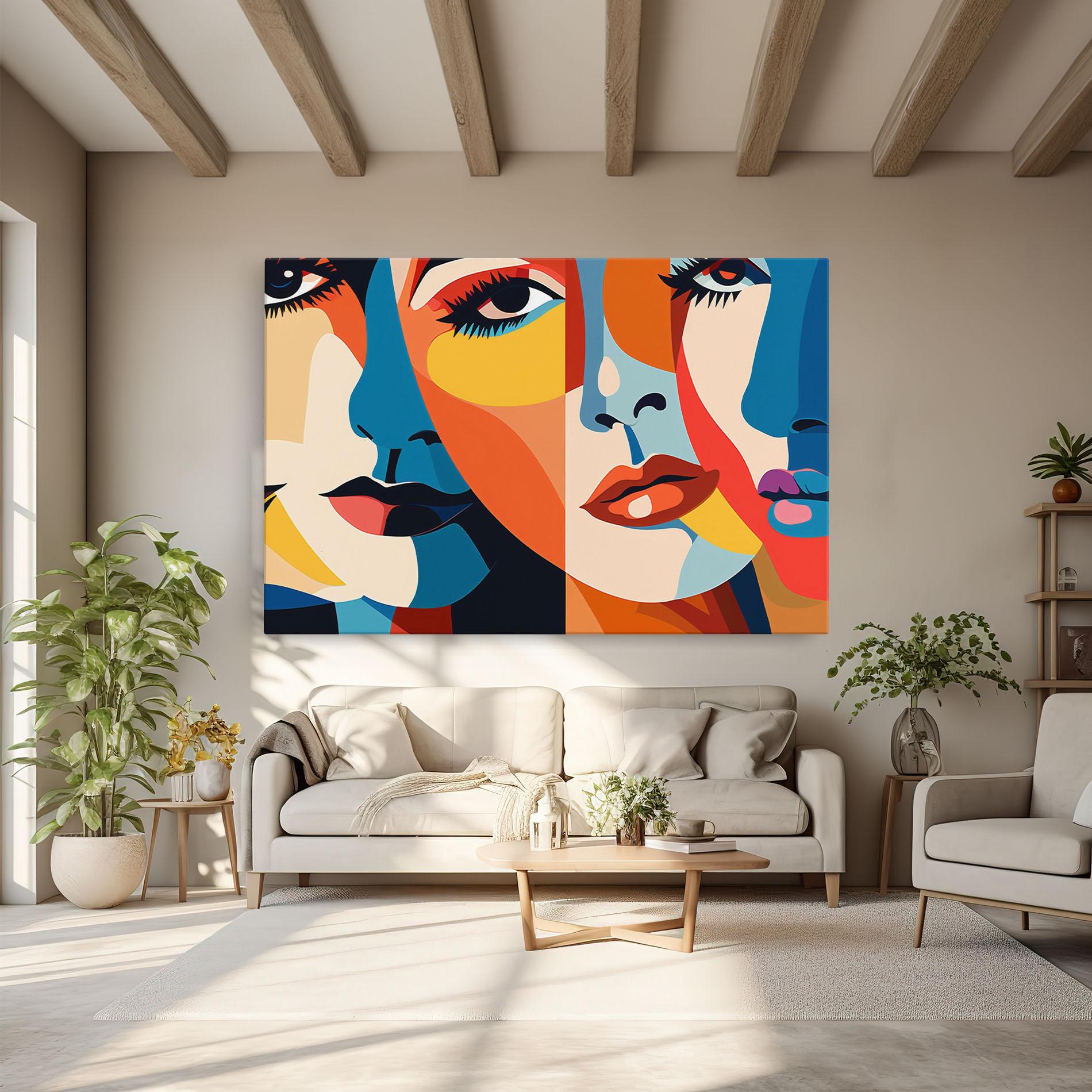 Leinwandbild Beauty Face Collage mockup 6