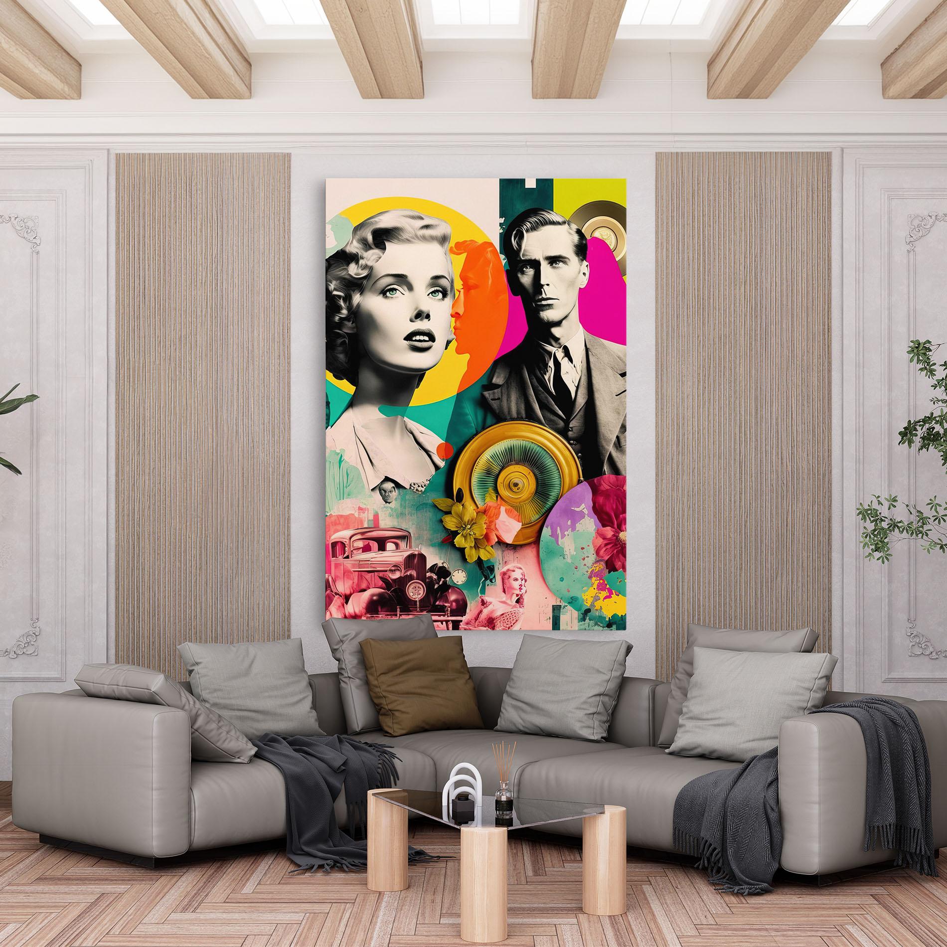 Leinwandbild 60s Retro Collage mockup 6