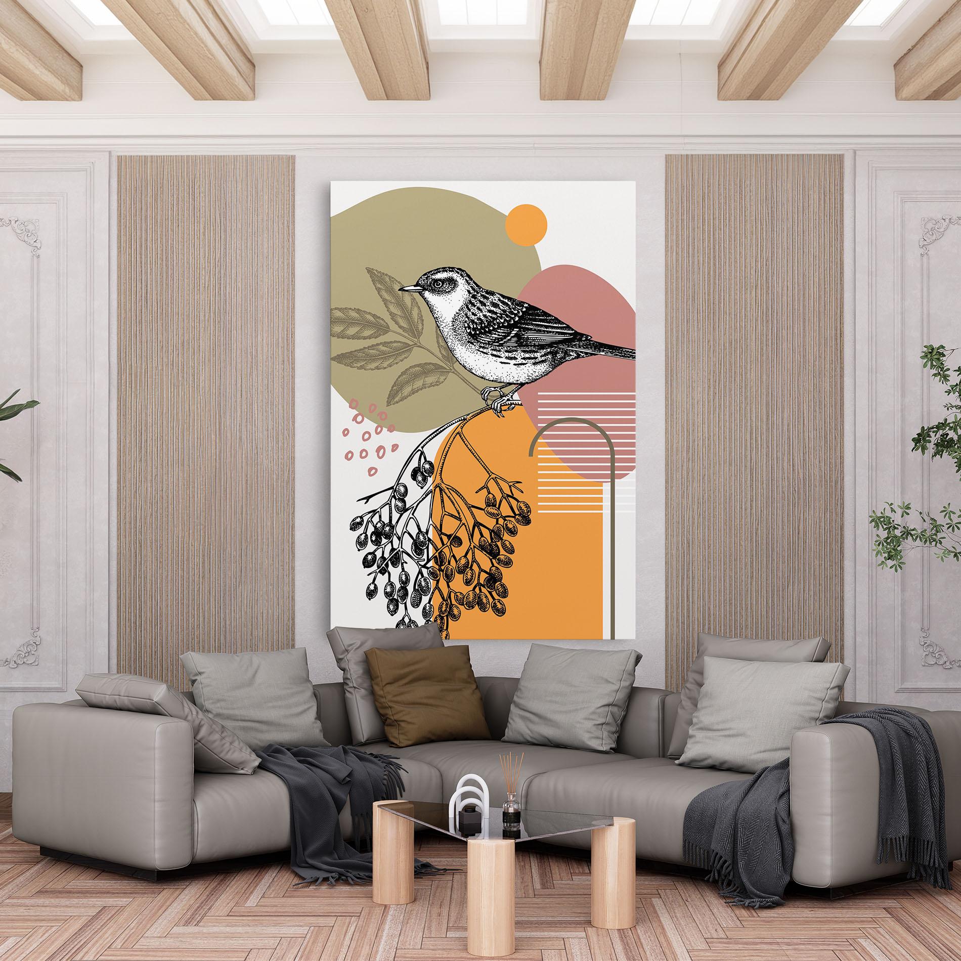 Leinwandbild Bird Collage mockup 6