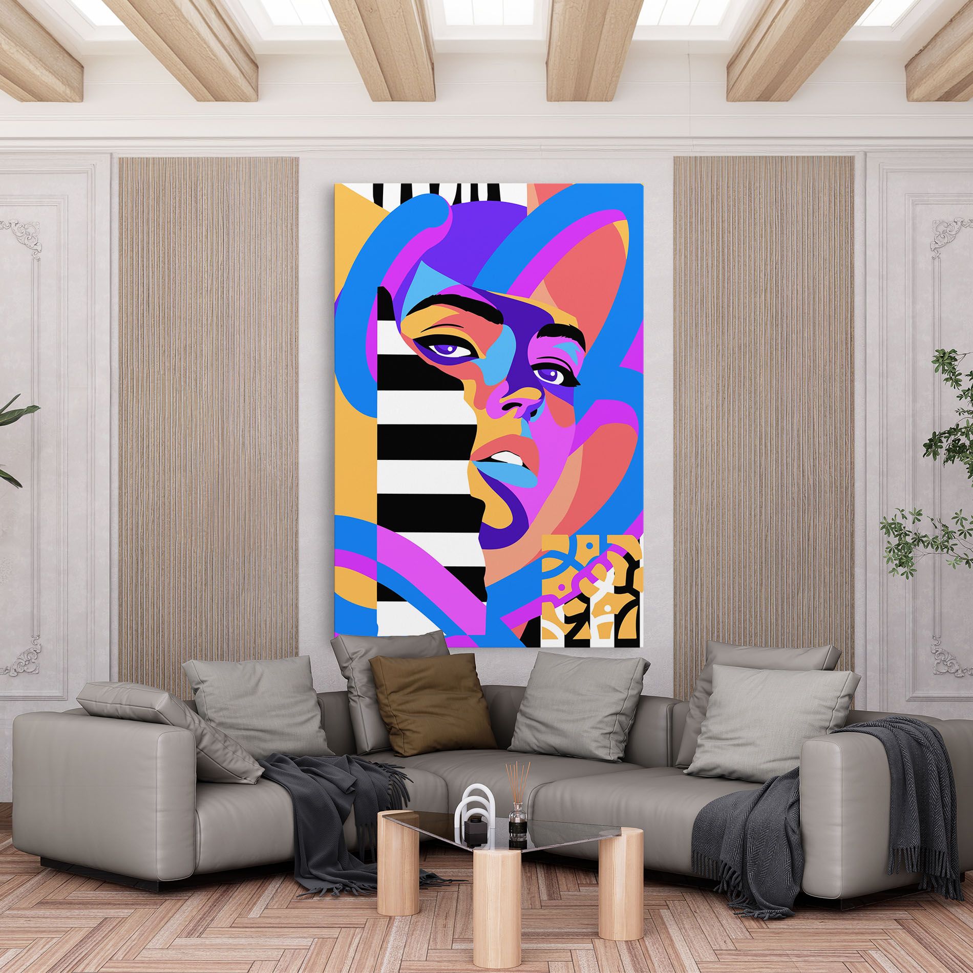 Woman Art Face mockup 6