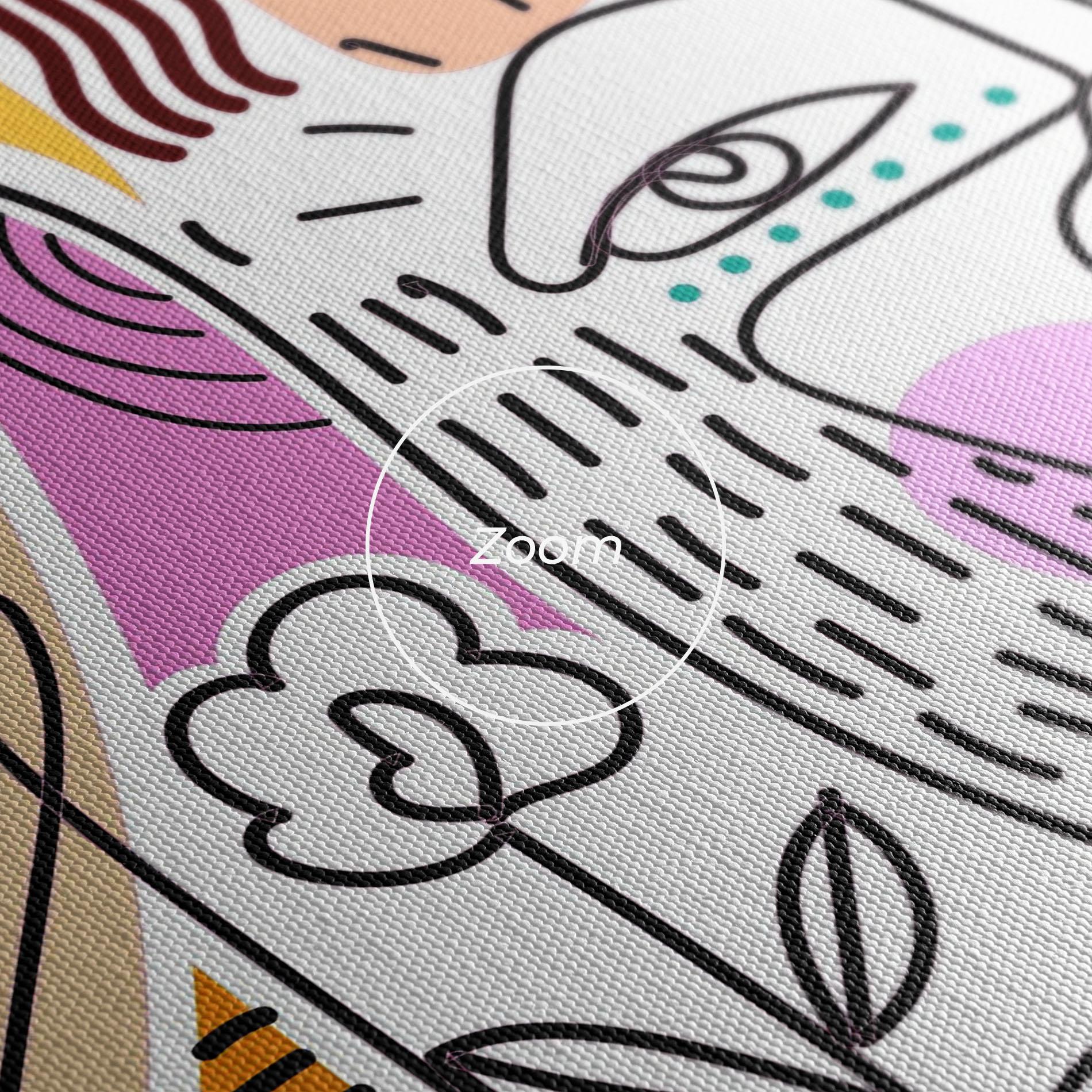 Leinwandbild Abstract Eye Face mockup 3