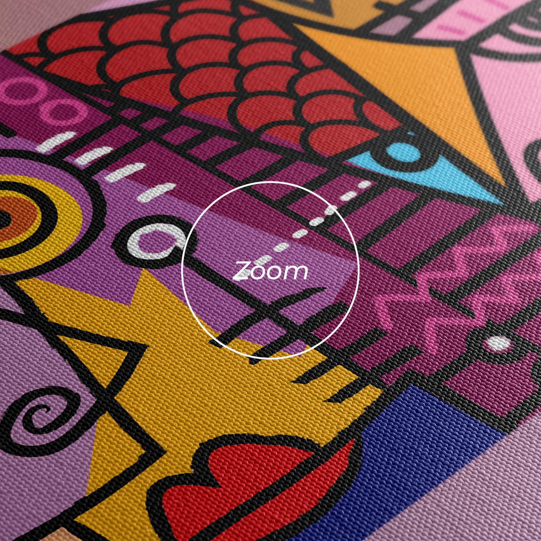 Leinwandbild Face Group Purple mockup 3