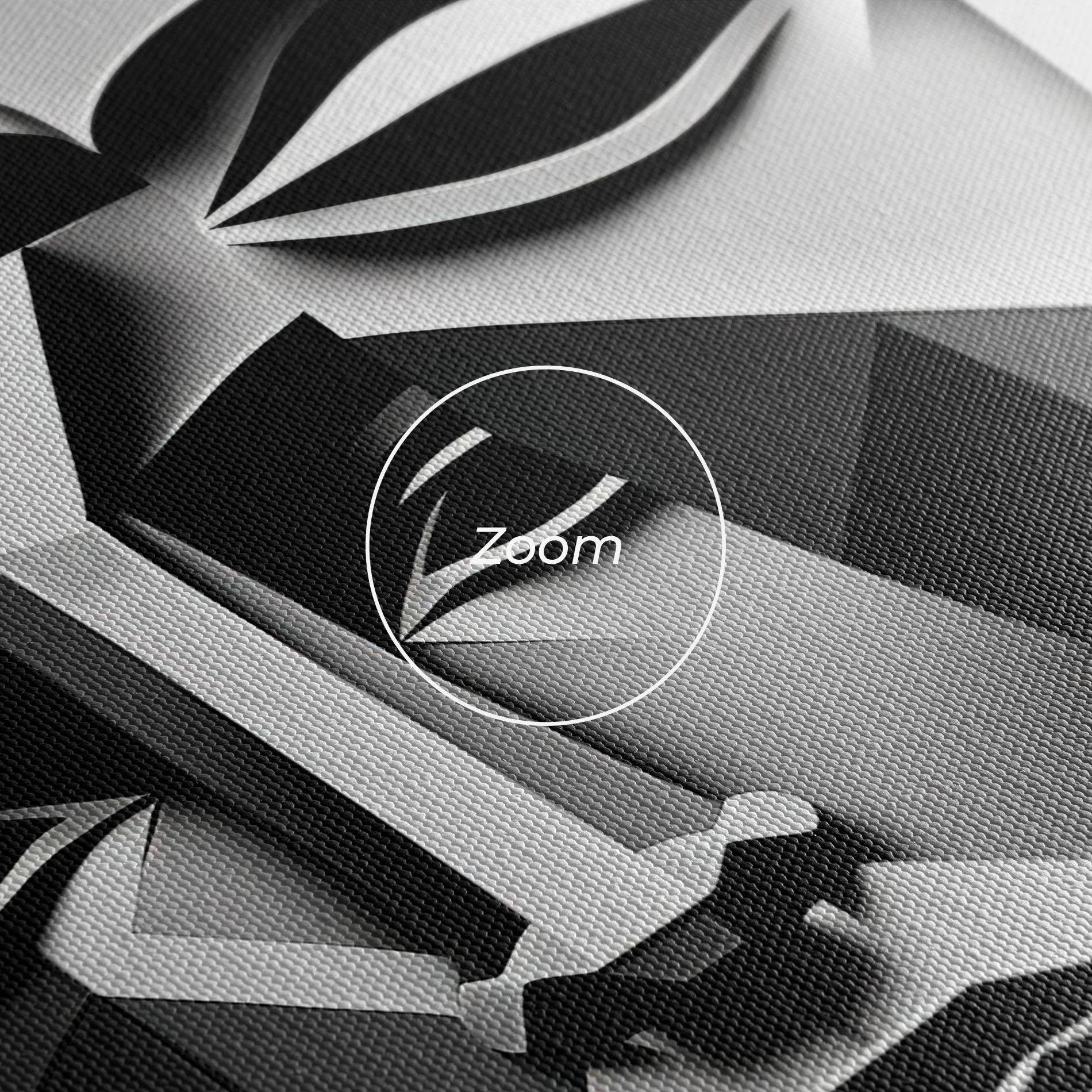 Leinwandbild Grey Faces Collage mockup 3