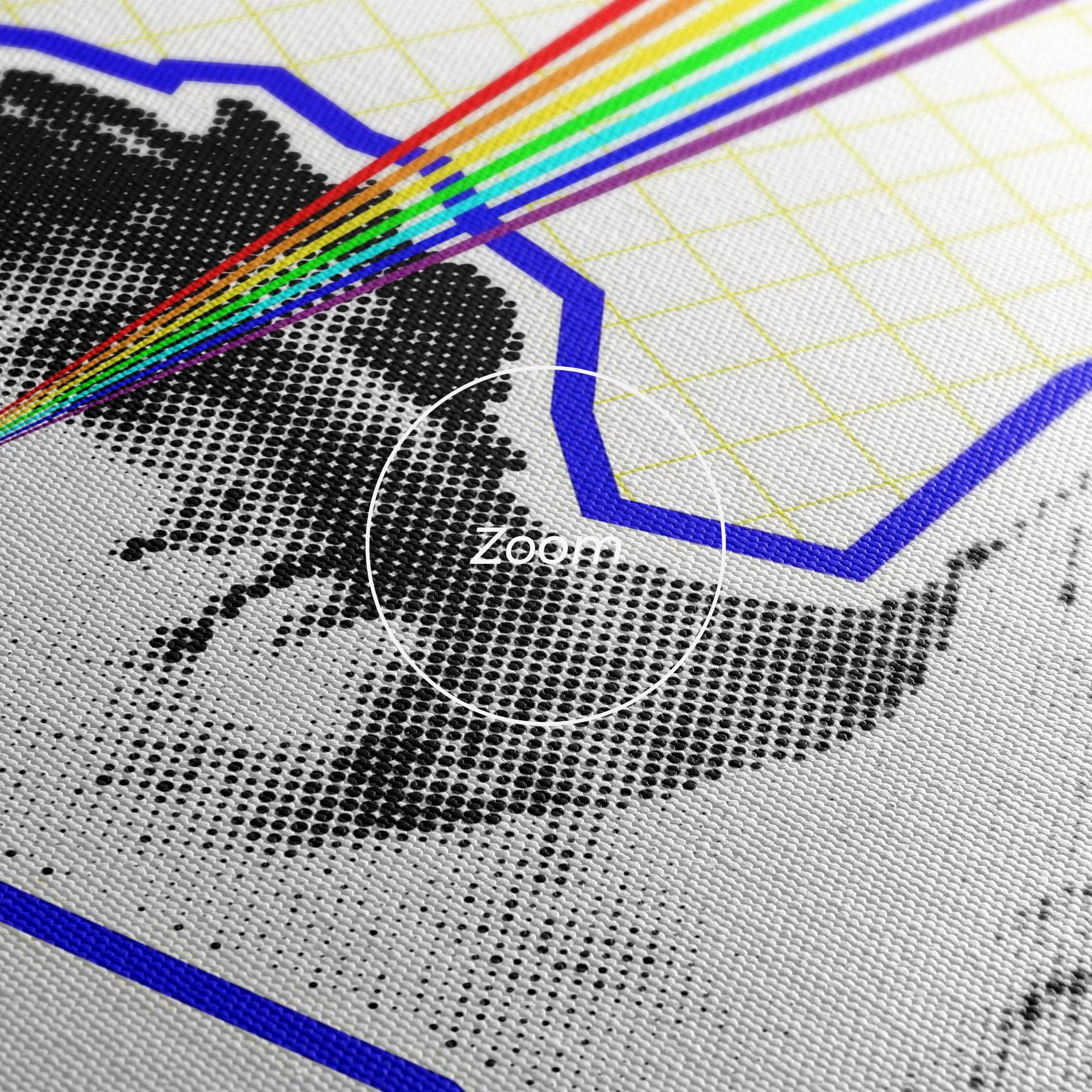 Leinwandbild Rainbow Statue mockup 3