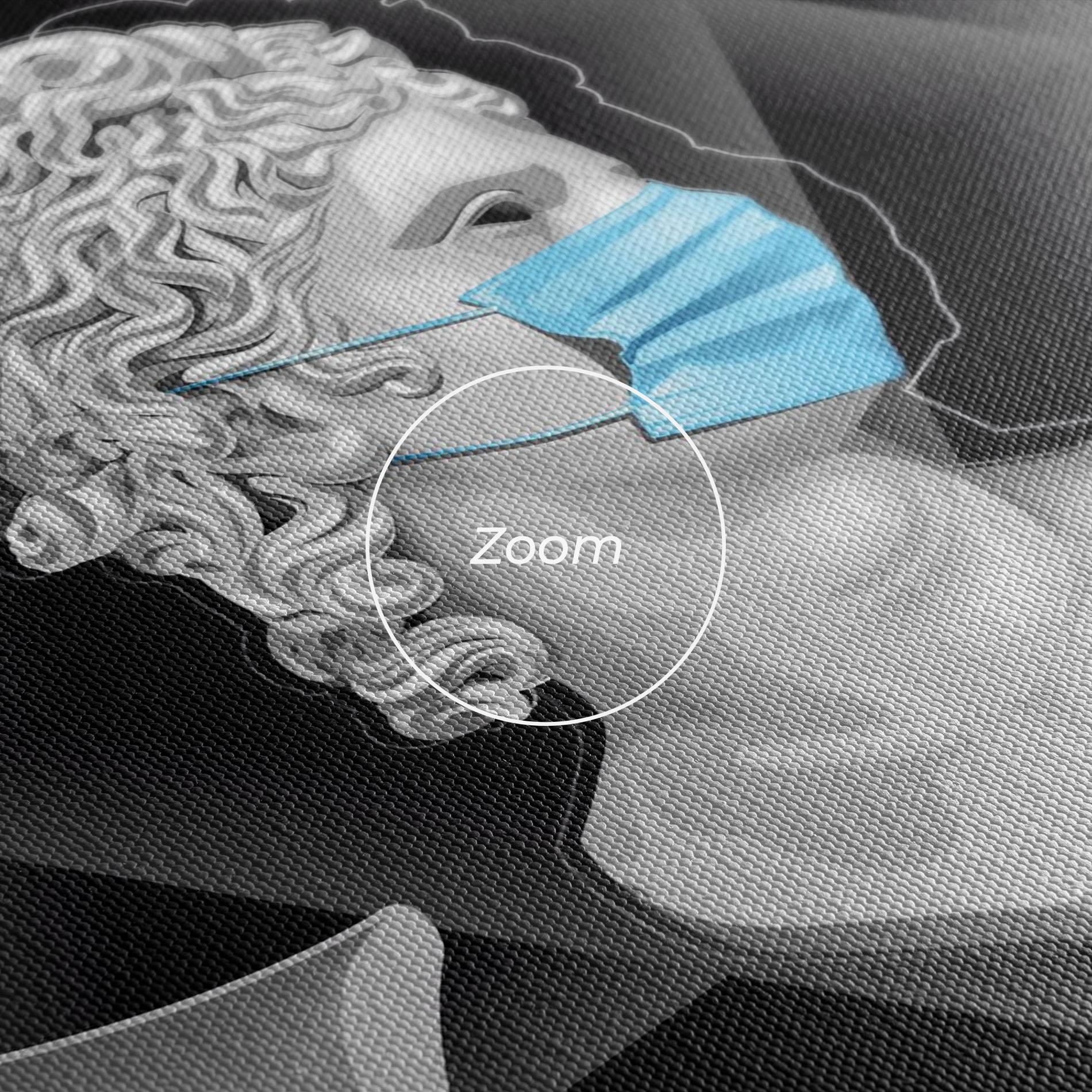 Leinwandbild Statue Mask mockup 3