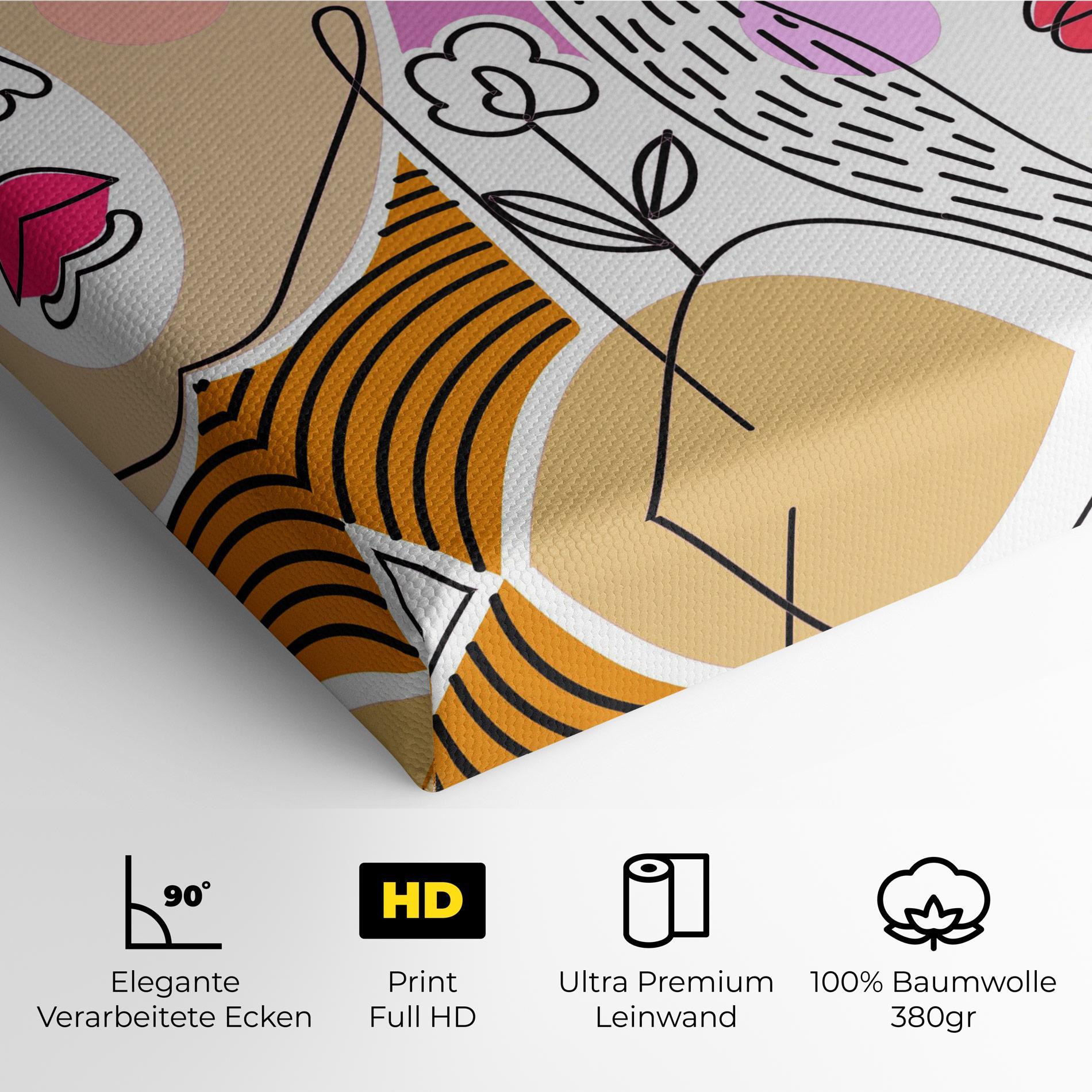 Leinwandbild Abstract Eye Face mockup 4