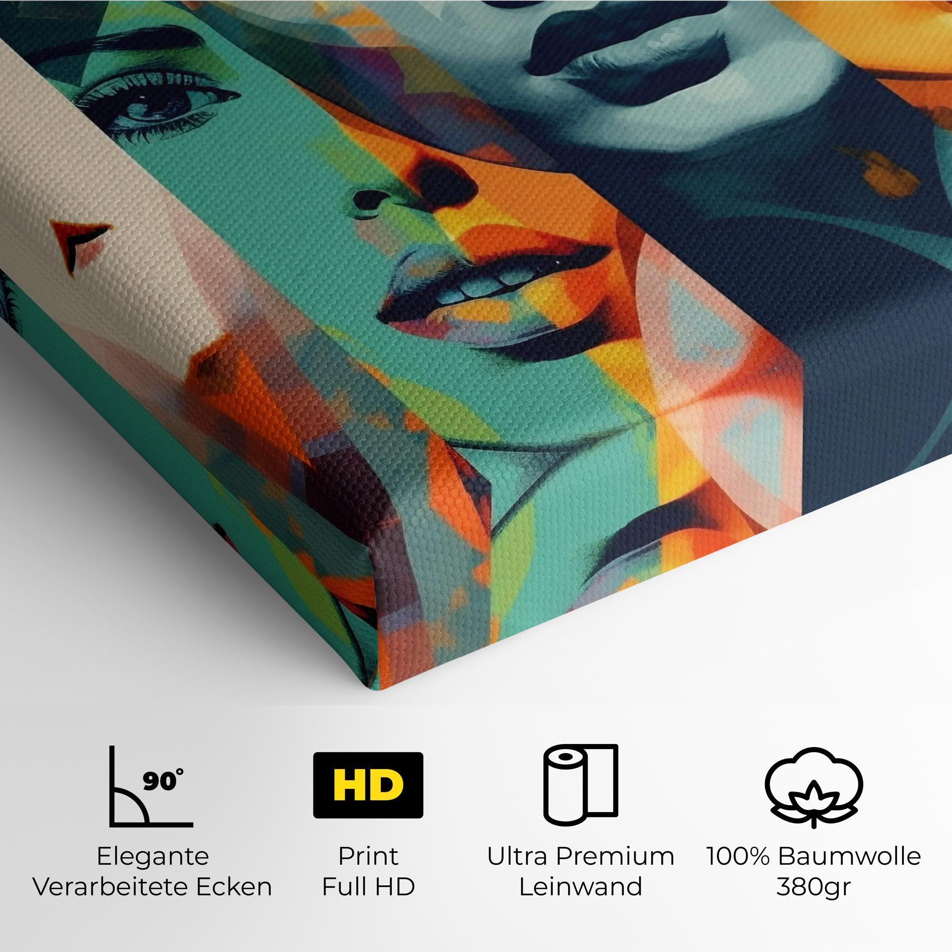Leinwandbild Abstract Face Collage mockup 4