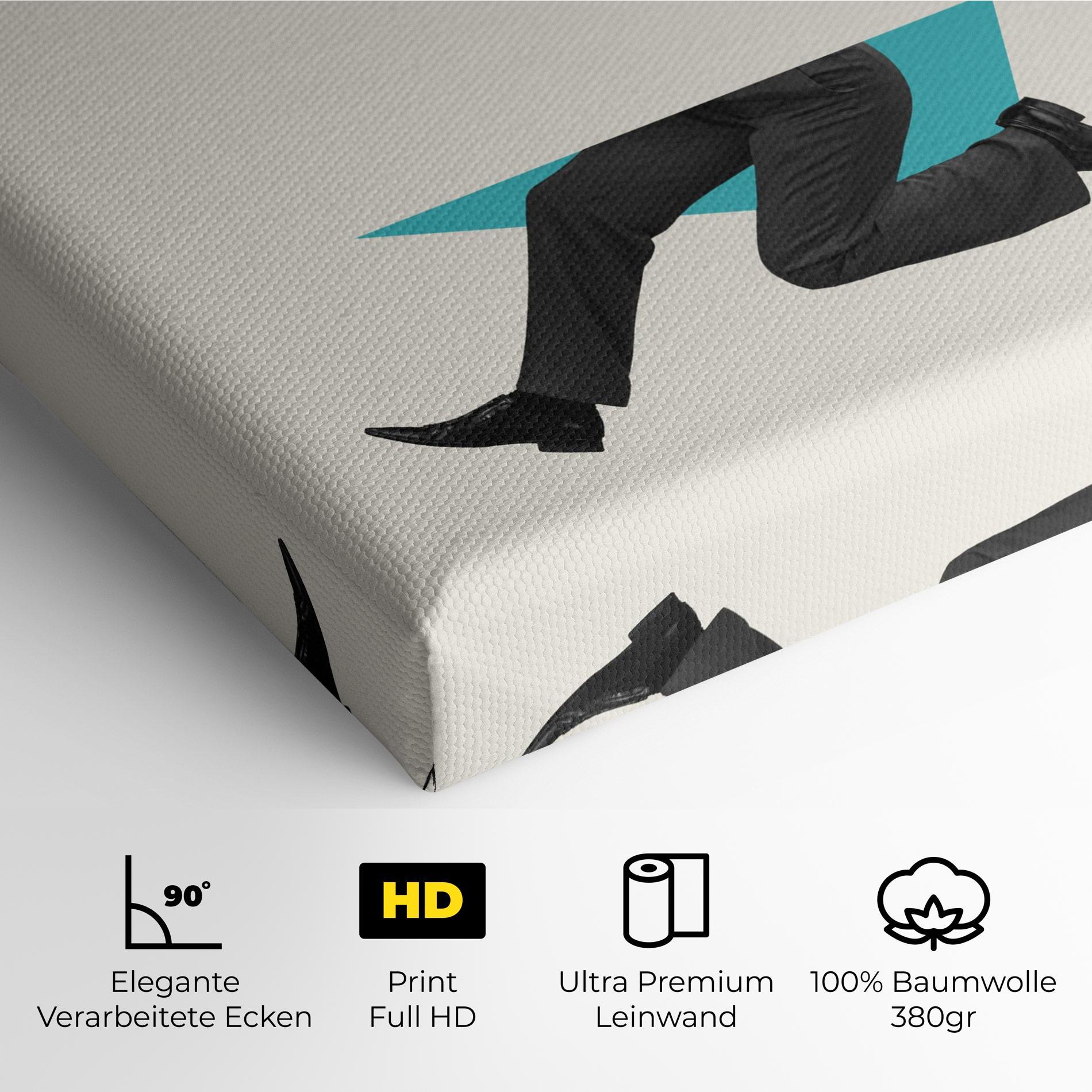 Leinwandbild Businessman Collage mockup 4