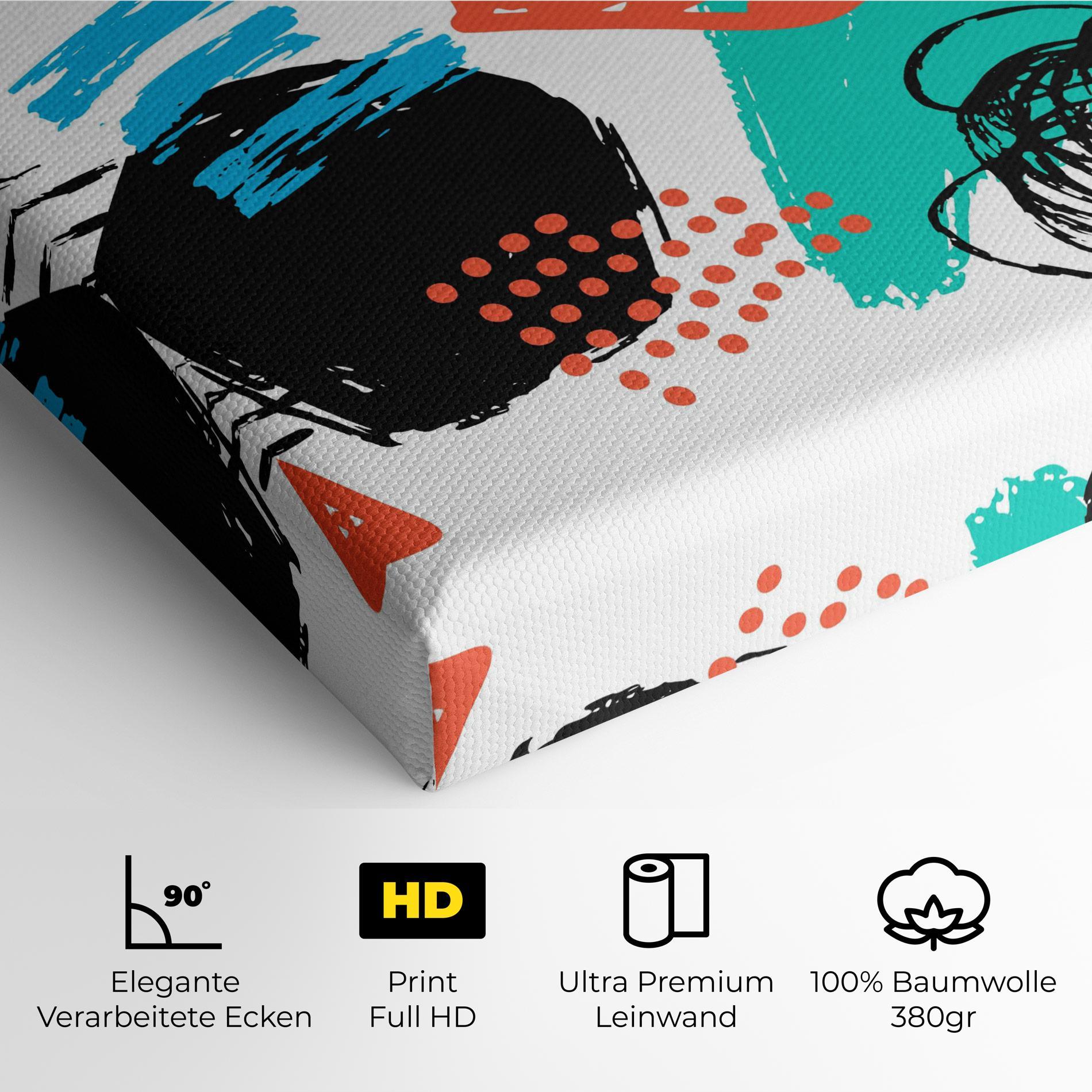 Leinwandbild Drawing Collage Art mockup 4