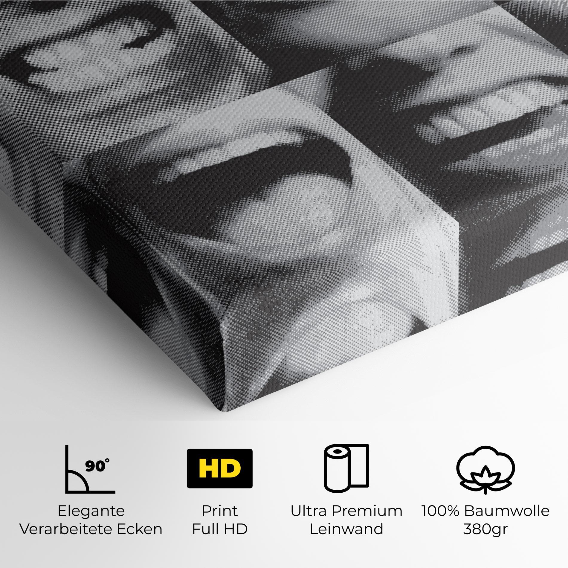 Leinwandbild Grey Mouth Collage mockup 4