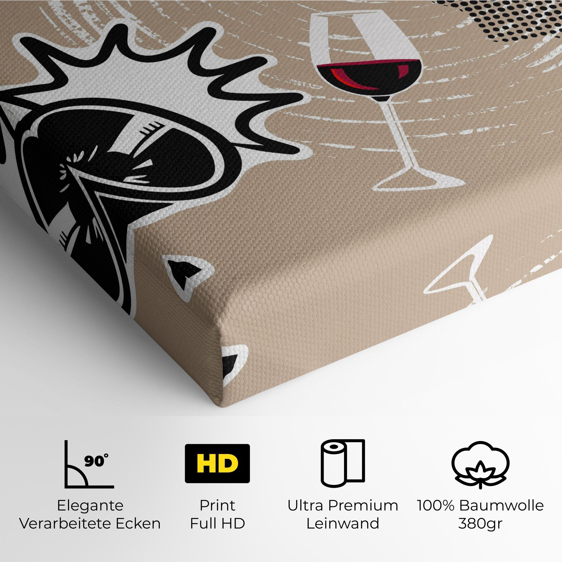 Leinwandbild Lips Mouth Collage mockup 4