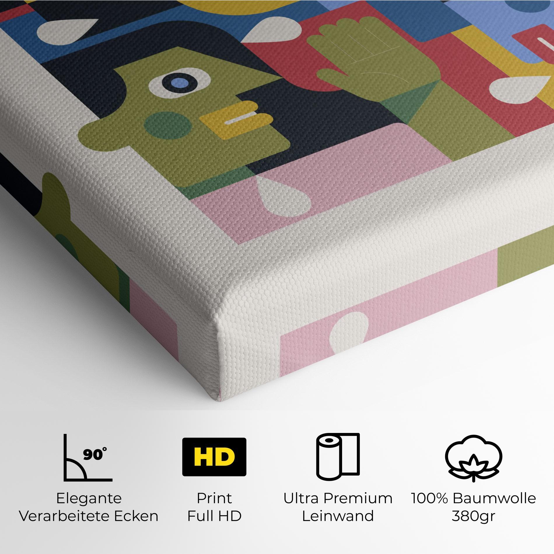 Leinwandbild Minimal People Collage mockup 4