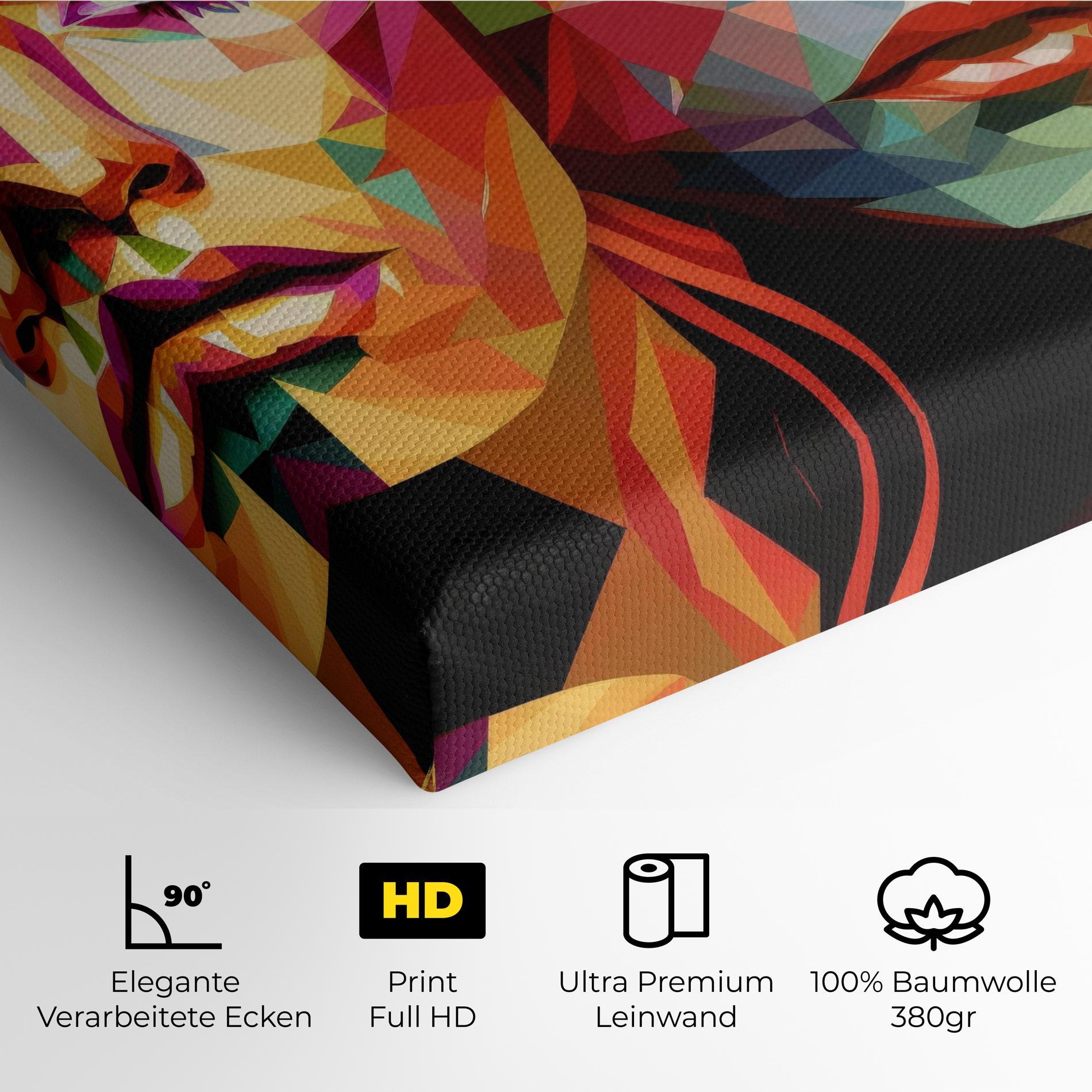 Leinwandbild Women Face Collage mockup 4