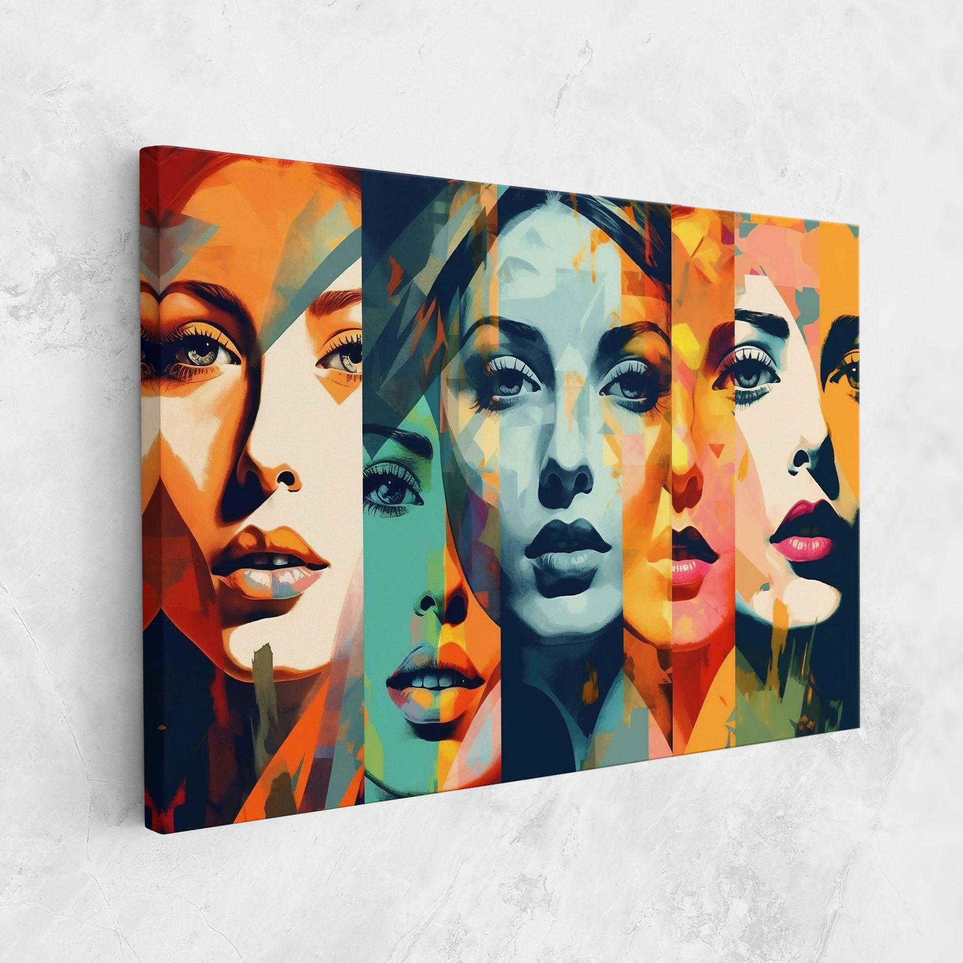 Leinwandbild Abstract Face Collage mockup 1