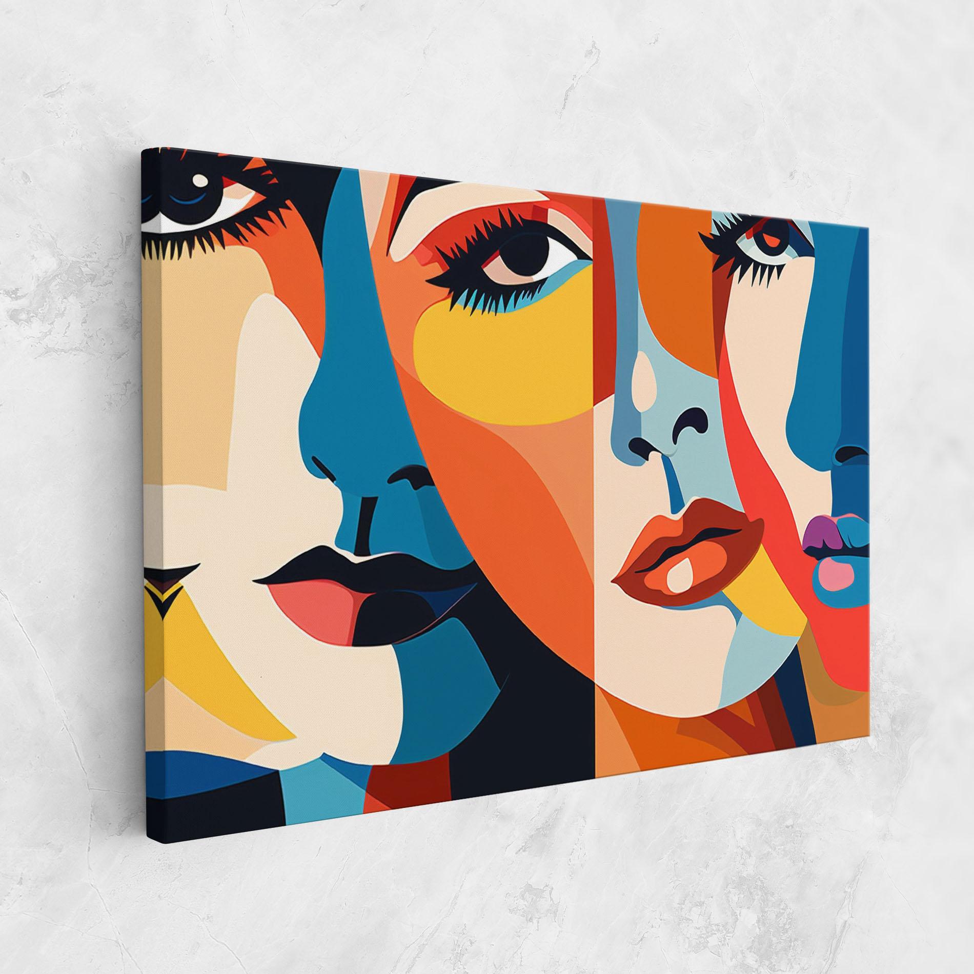 Leinwandbild Beauty Face Collage mockup 1