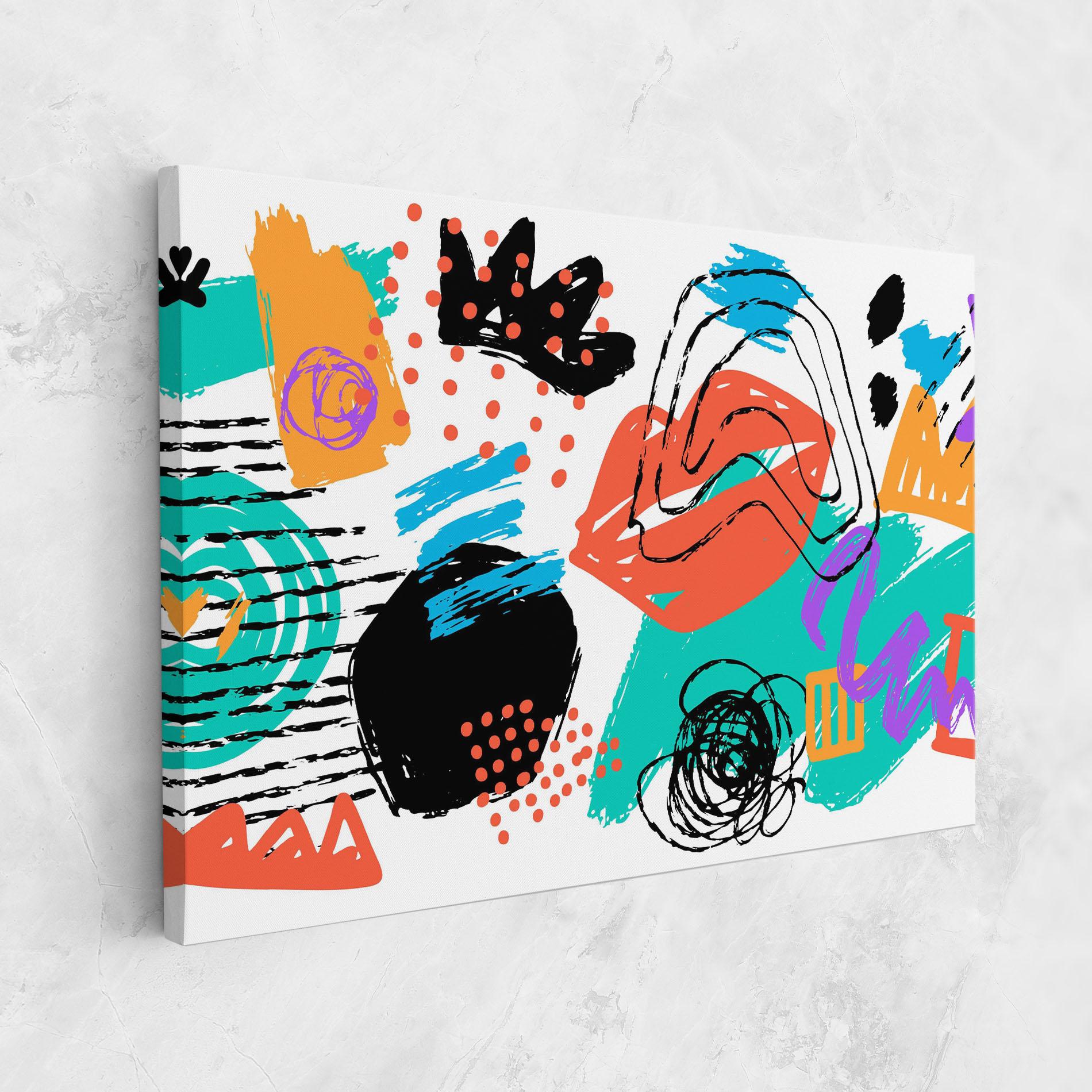 Leinwandbild Drawing Collage Art mockup 1