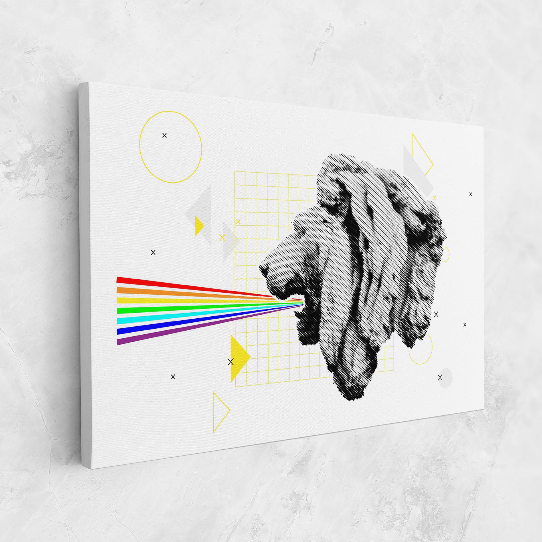 Leinwandbild Lion Collage mockup 1