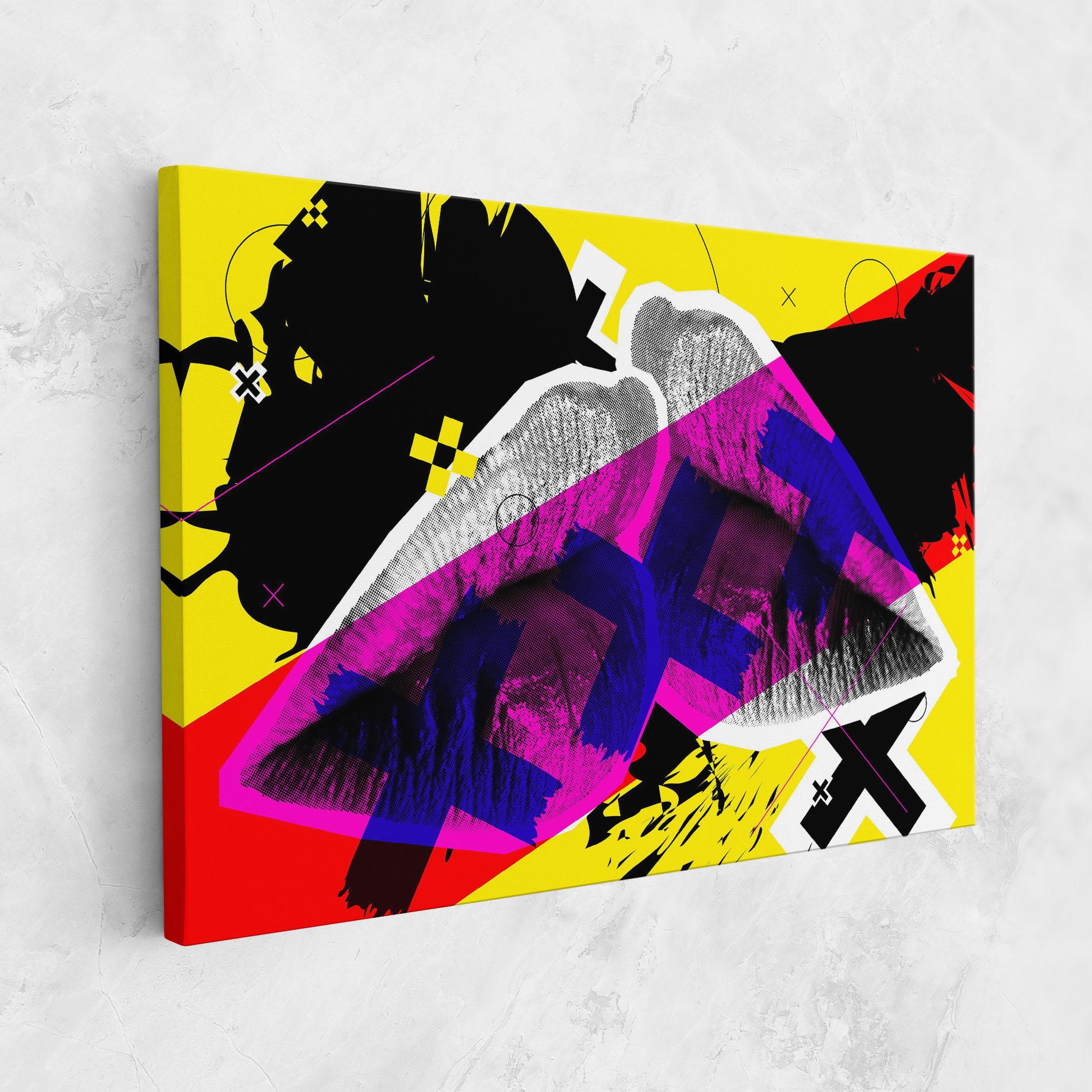 Leinwandbild Lips Purple Light mockup 1